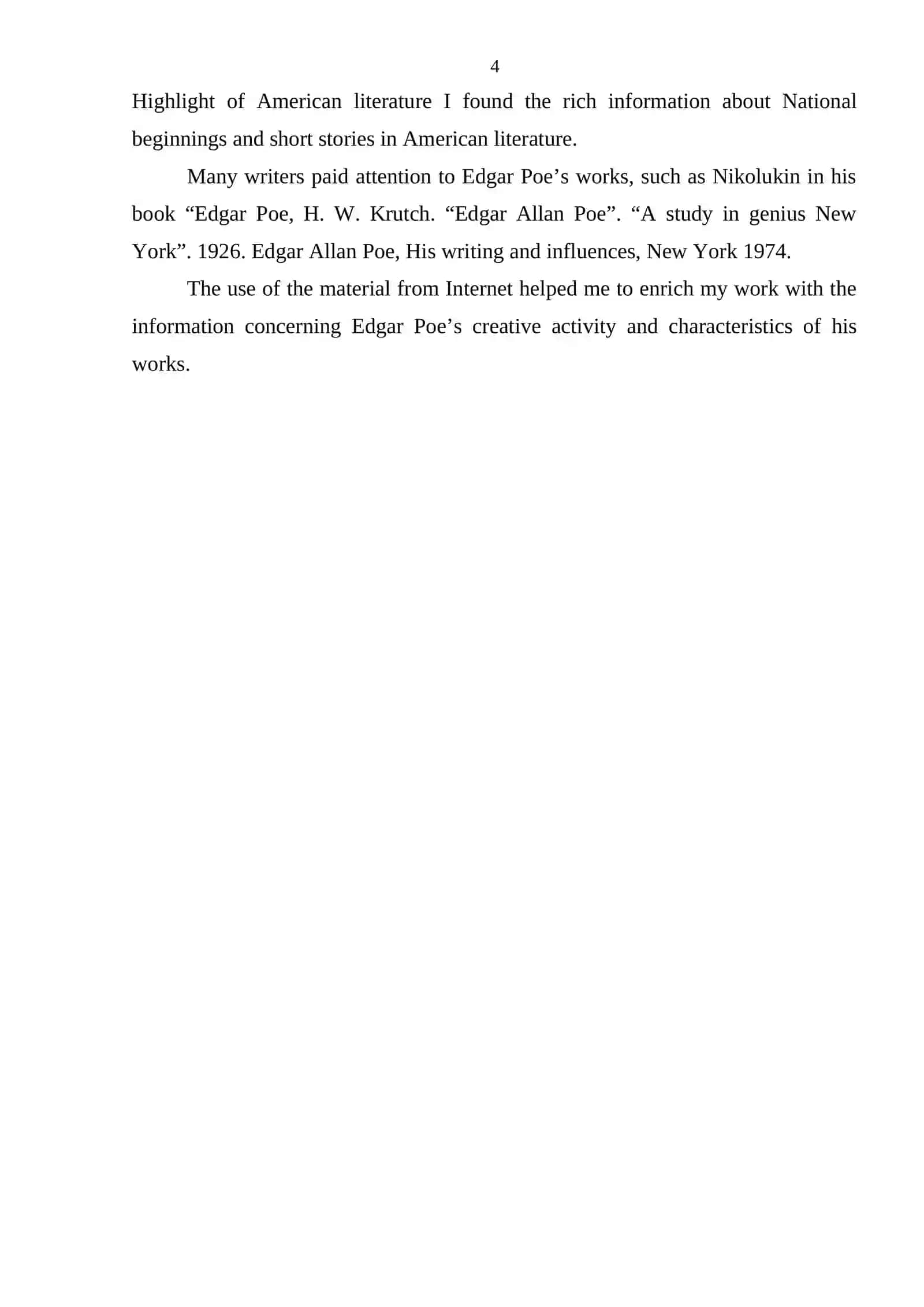 The darkest states of human mind and mysteries in the works of E. A. Poe 4