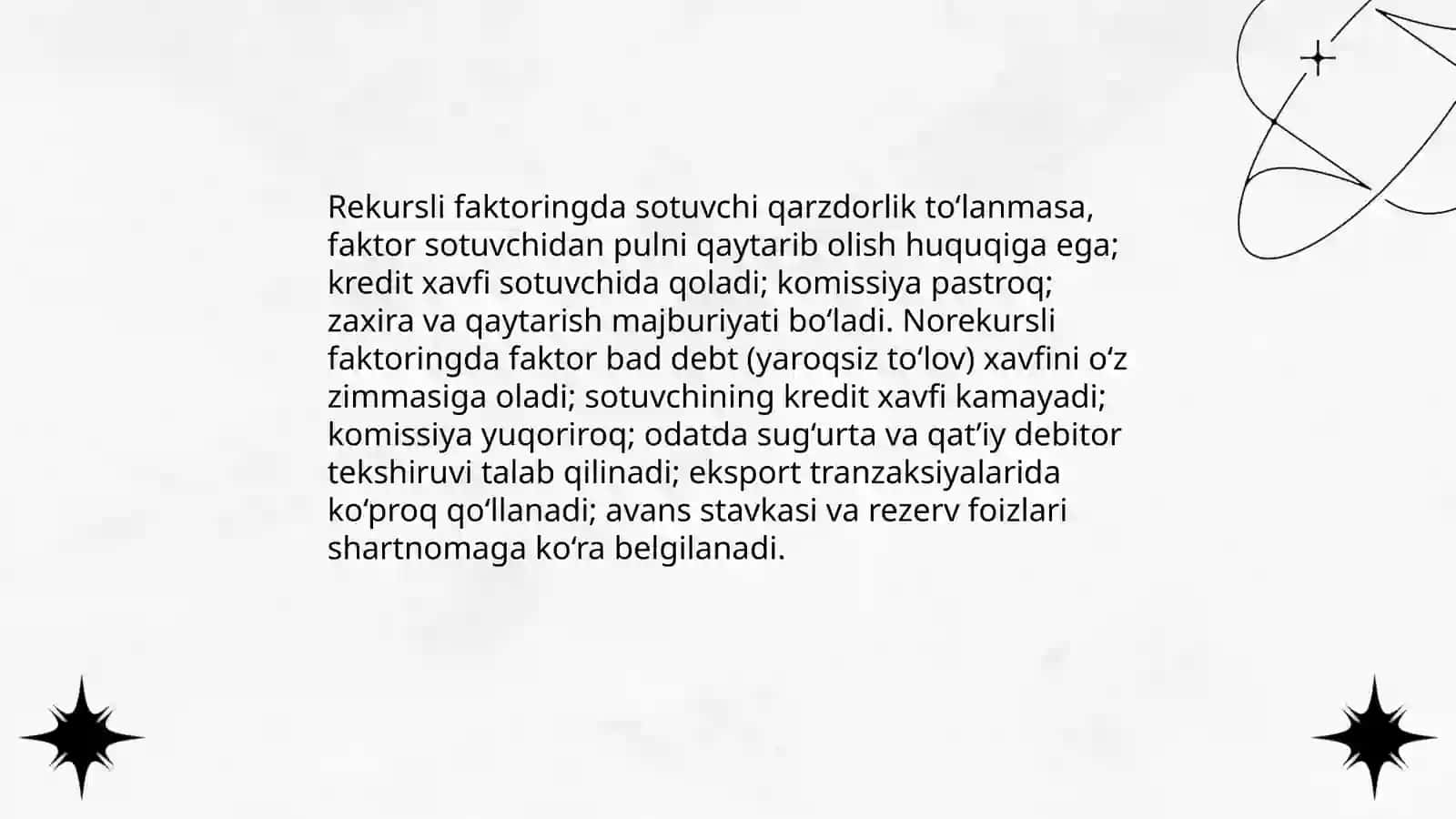 Faktoring va Lizing operatsiyalari 4