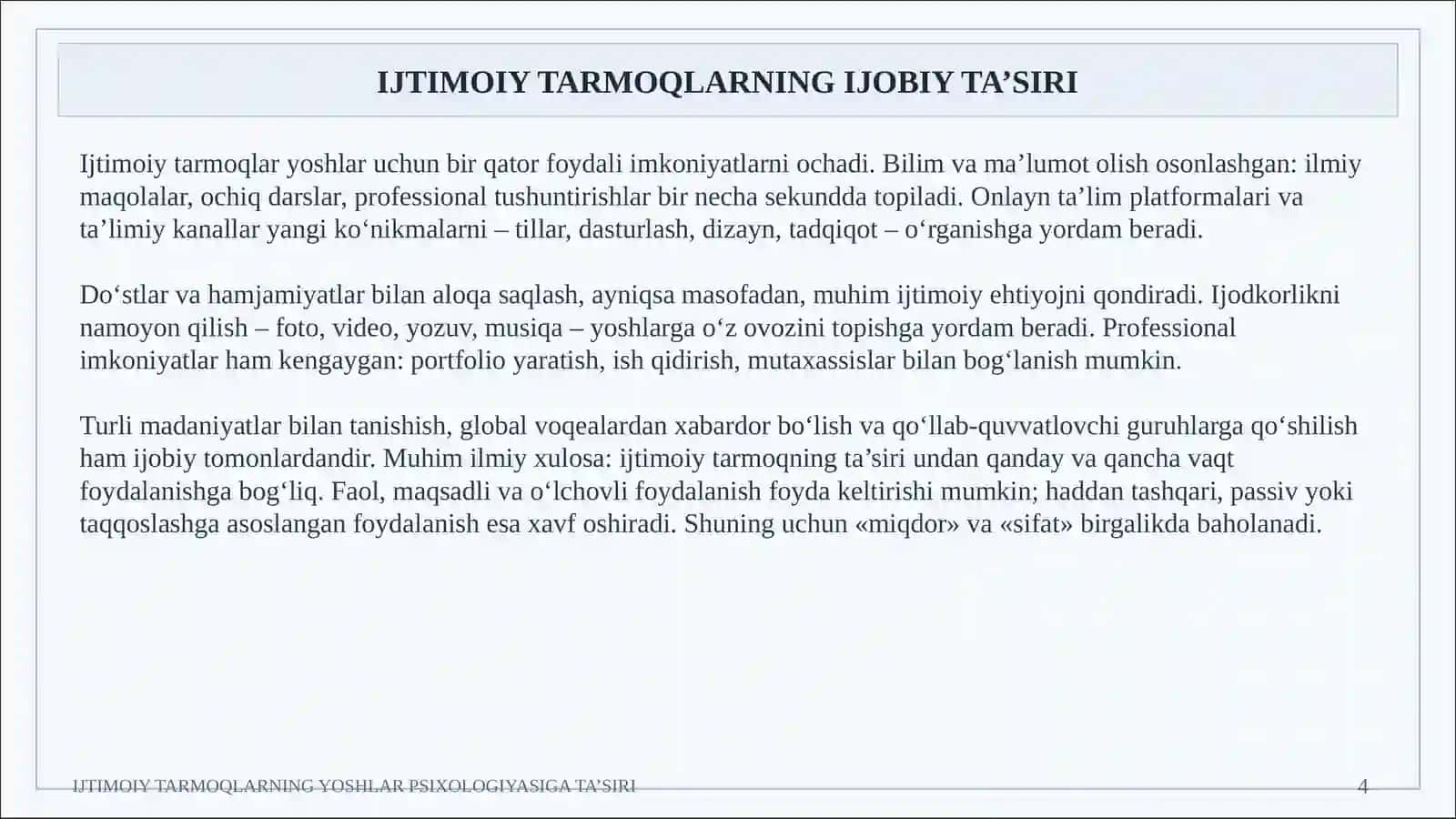 IJTIMOIY TARMOQLARNING YOSHLAR PSIXOLOGIYASIGA TA’SIRI 4