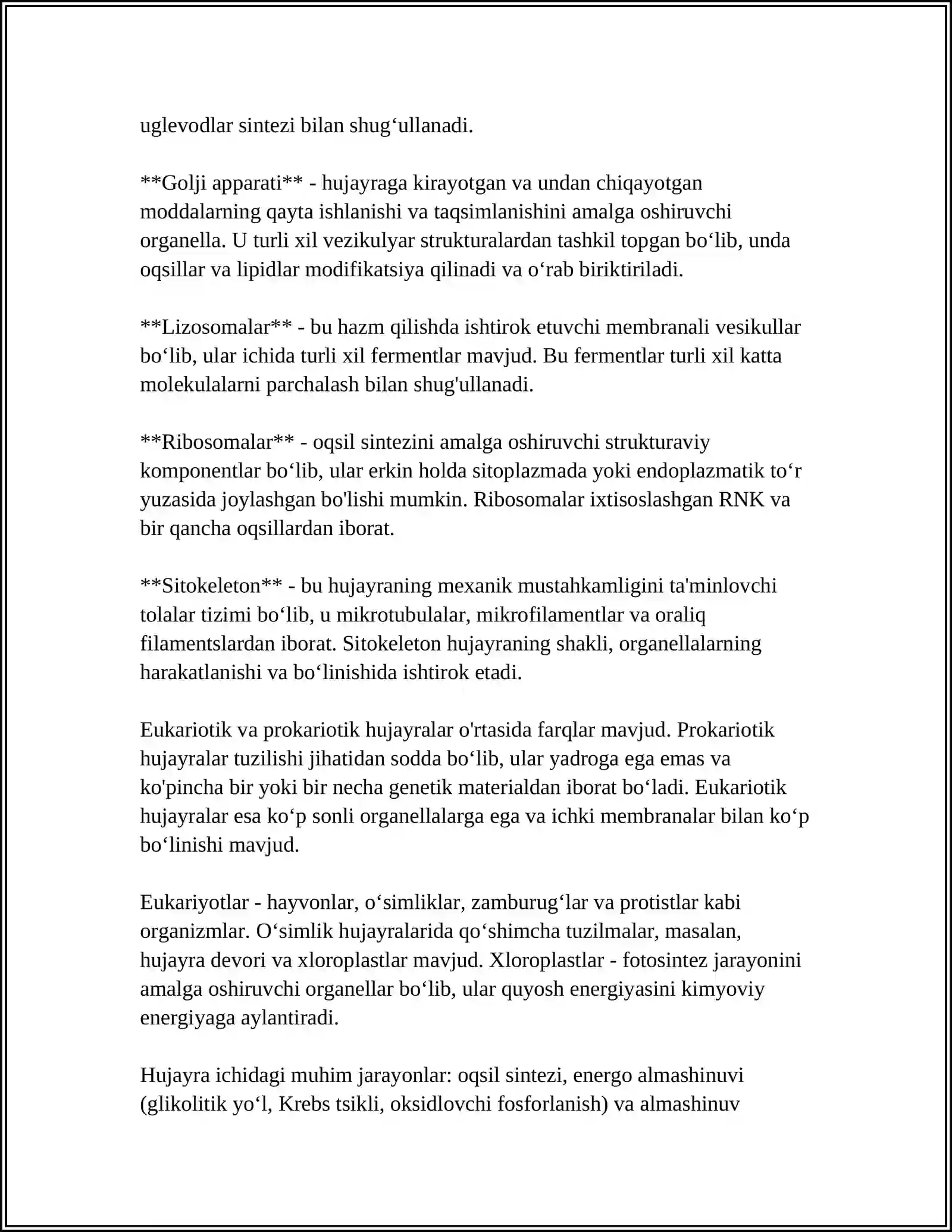 HUJAYRANING UMUMIY TASNIFI 4