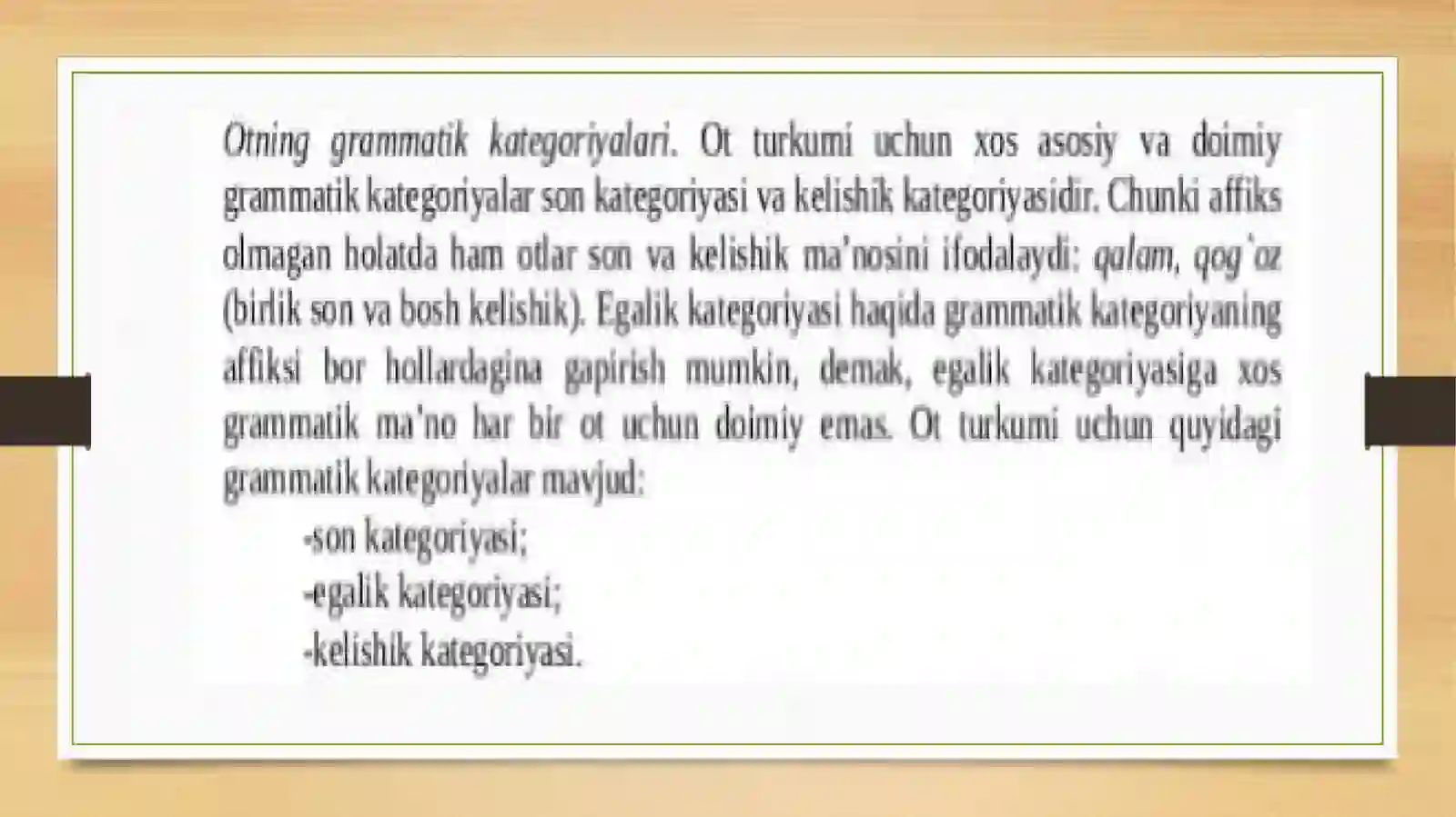 Grammatik kategoriyalar 4
