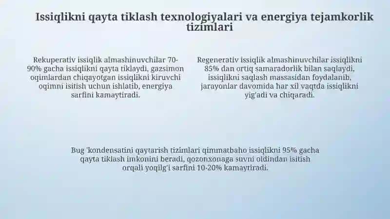 Texnologik Jarayonlarda Issiqlik Energiyasidan Samarali Foydalanish 4