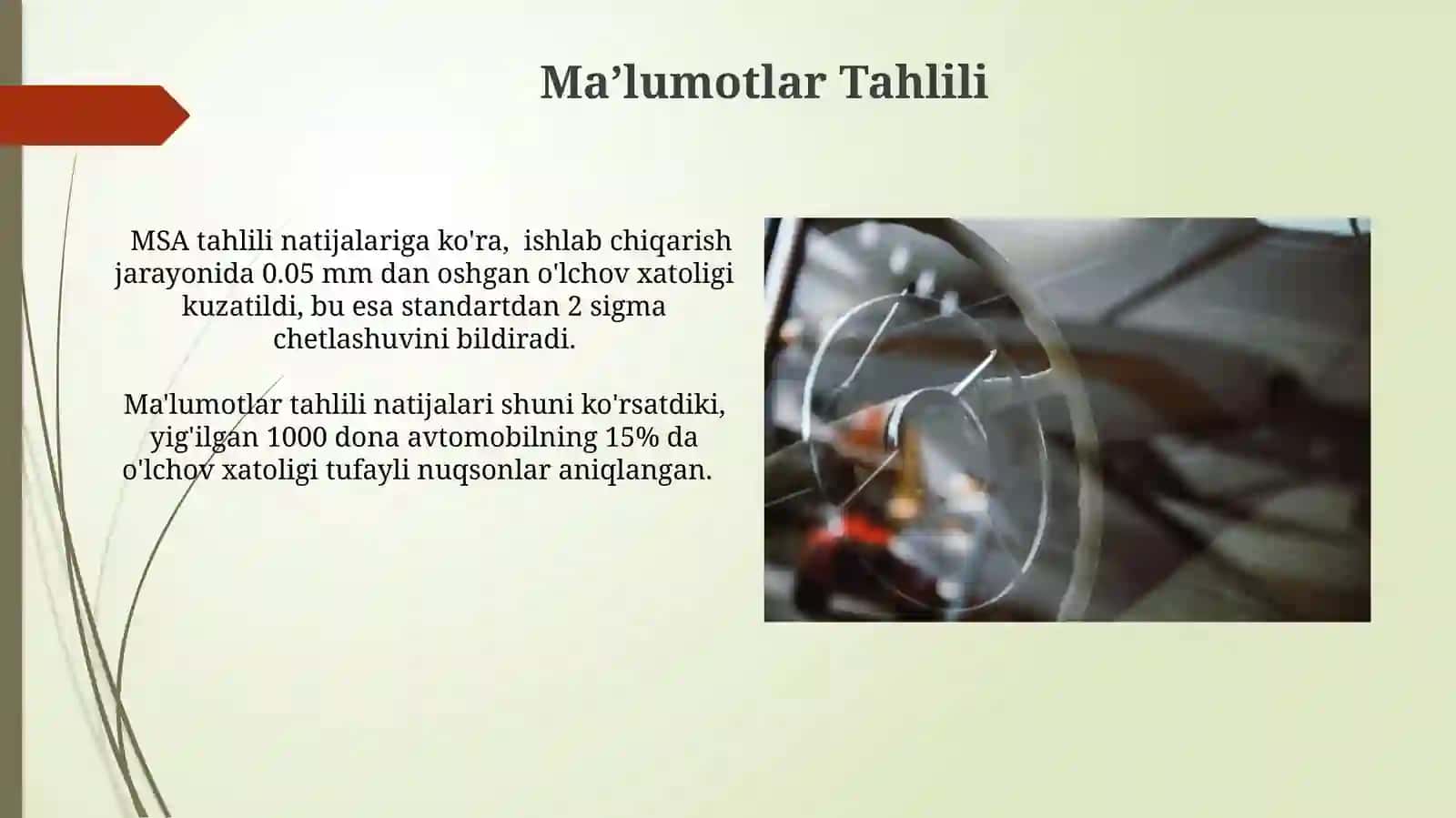 Avtomobilsozlik korxonalarida MSA qo’llashning tahlili (korxona misolida) 4