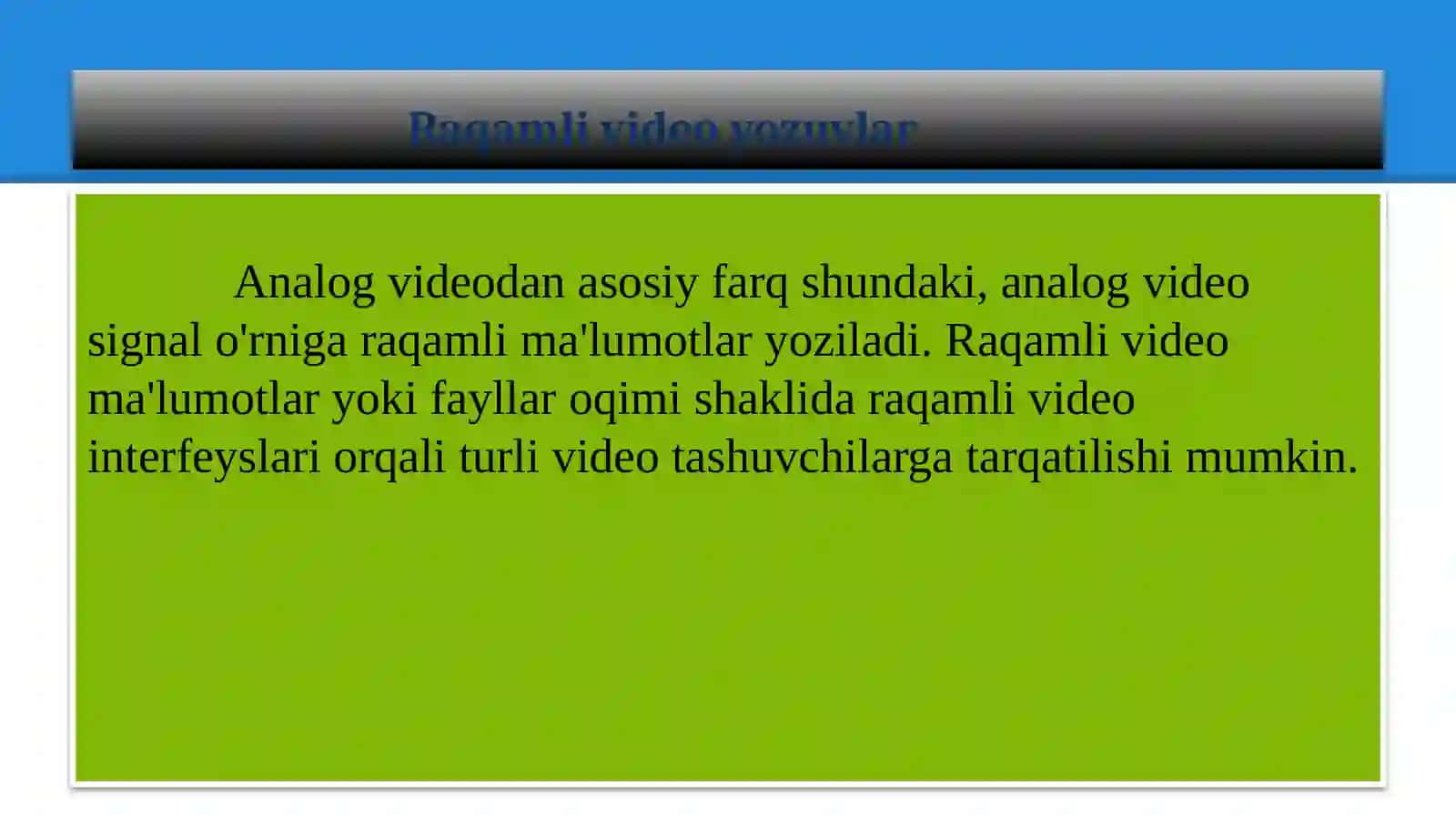 Videoni tahrirlash 4