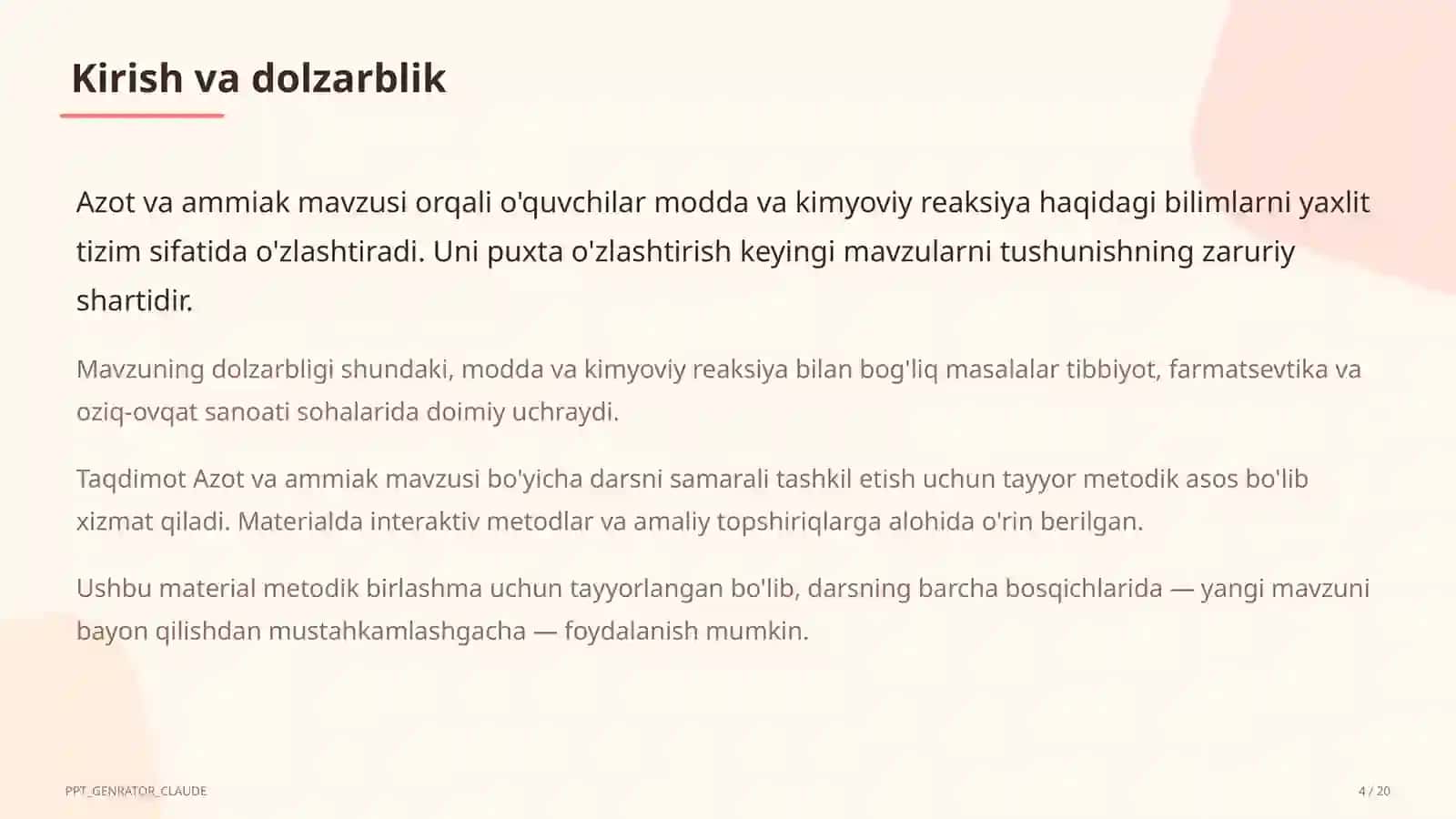 Azot va ammiak (9-sinf) 4