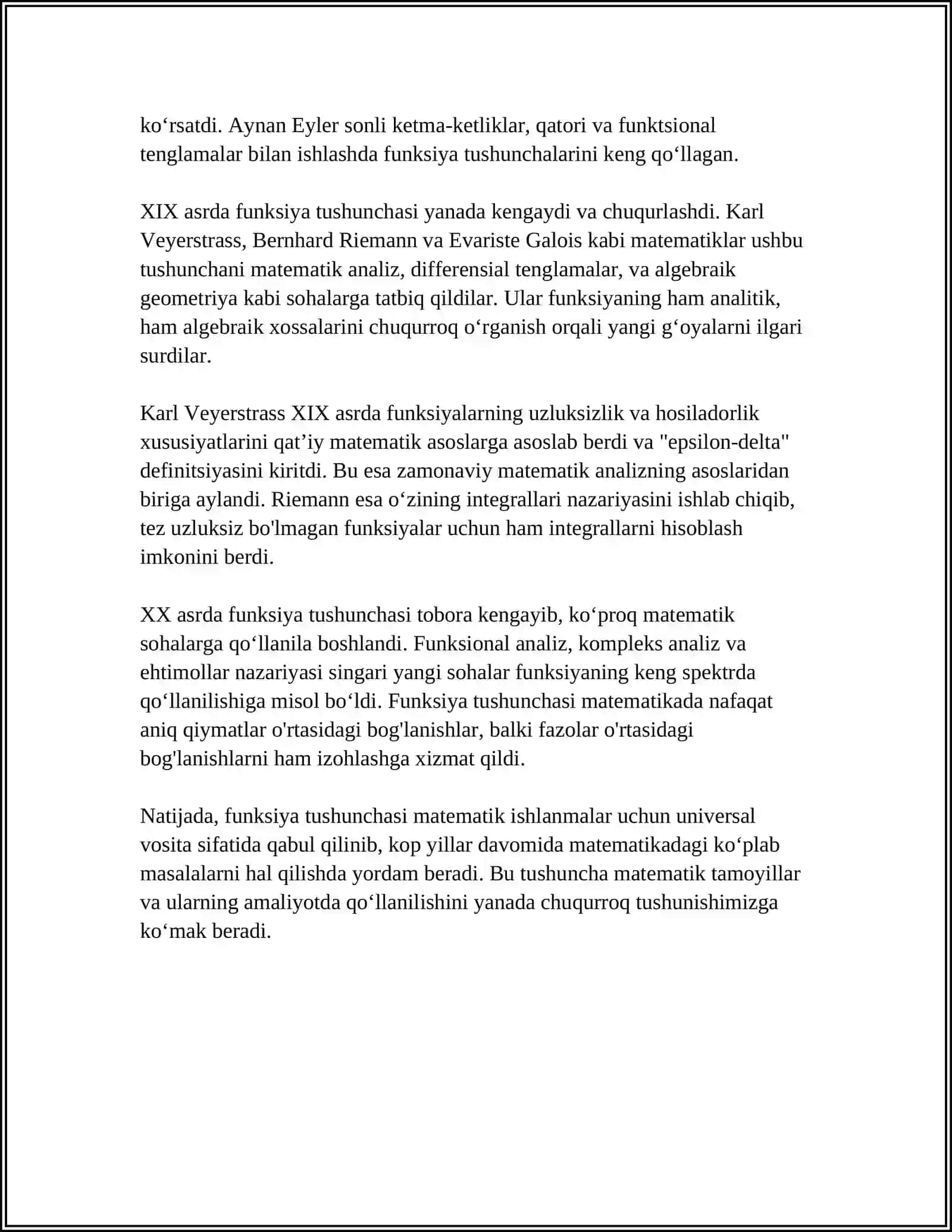 FUNKCIYA TUSHINCHASINI O'QITISH METODIKASI 4