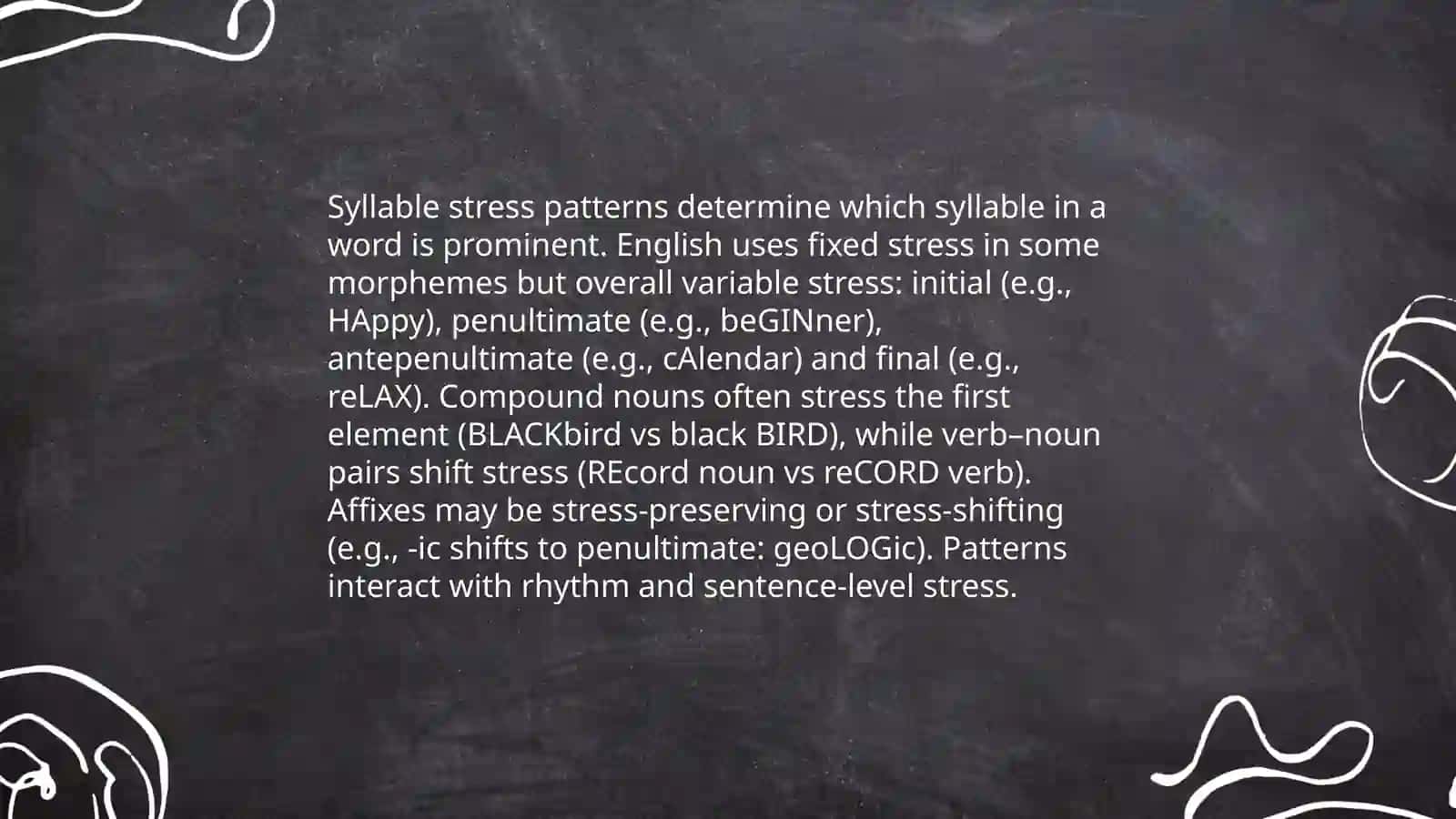 Stress in English 4