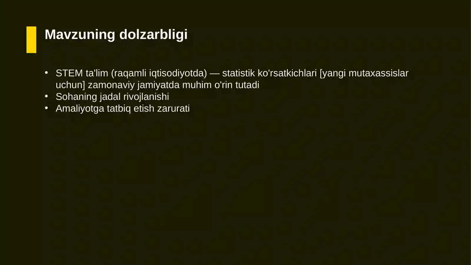 STEM ta'lim (raqamli iqtisodiyotda) — statistik ko'rsatkichlari [yangi mutaxassislar uchun] 4