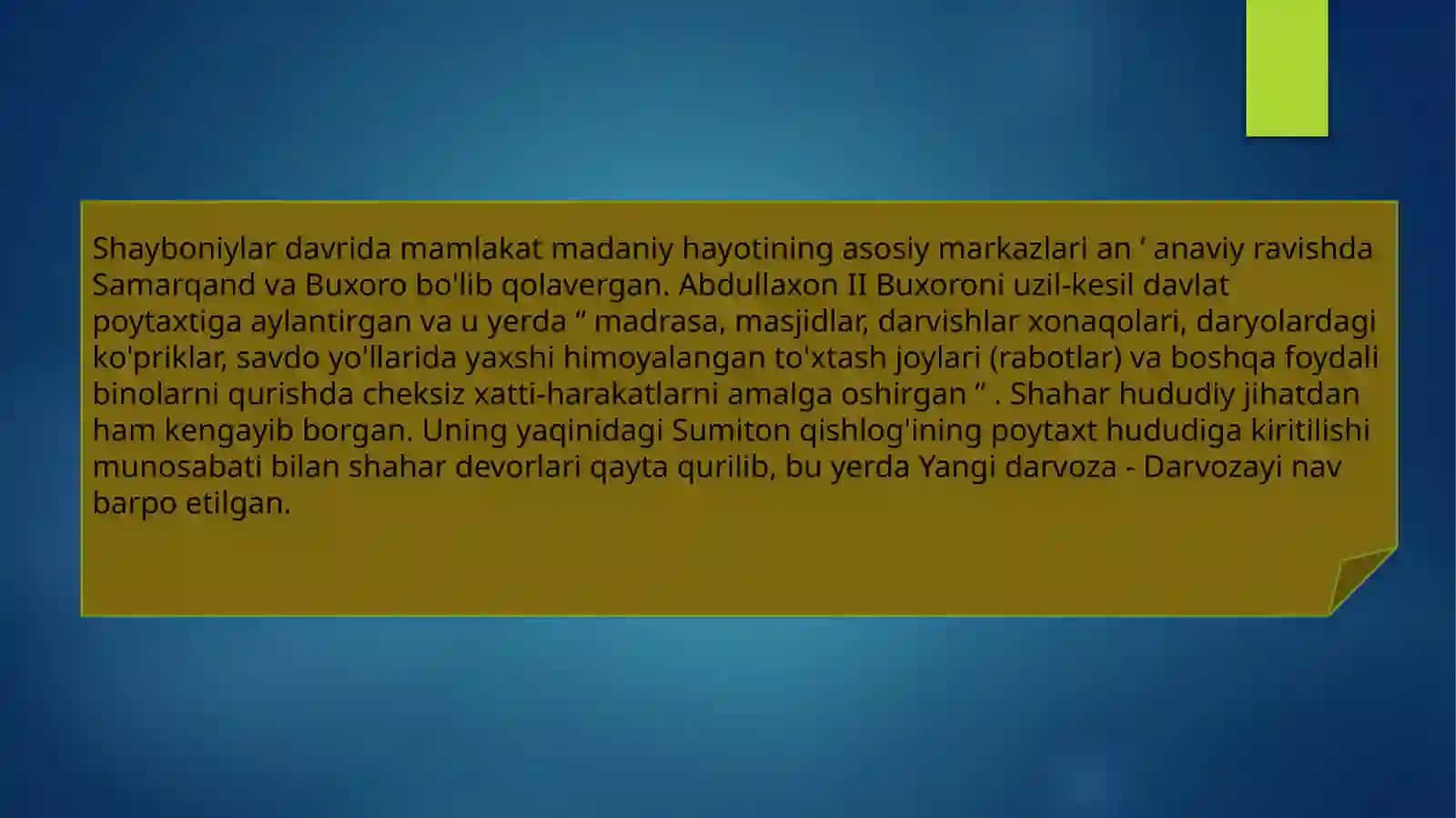 SHAYBONIYLAR DAVRIDA MADANIY HAYOT 4