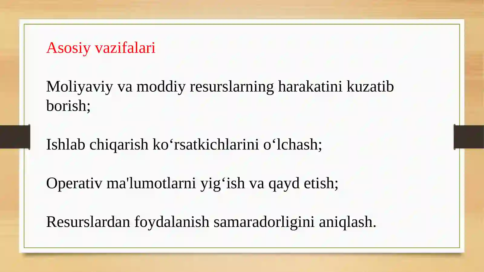 Menejment tizimida hisobga olish va nazorat qilish 4