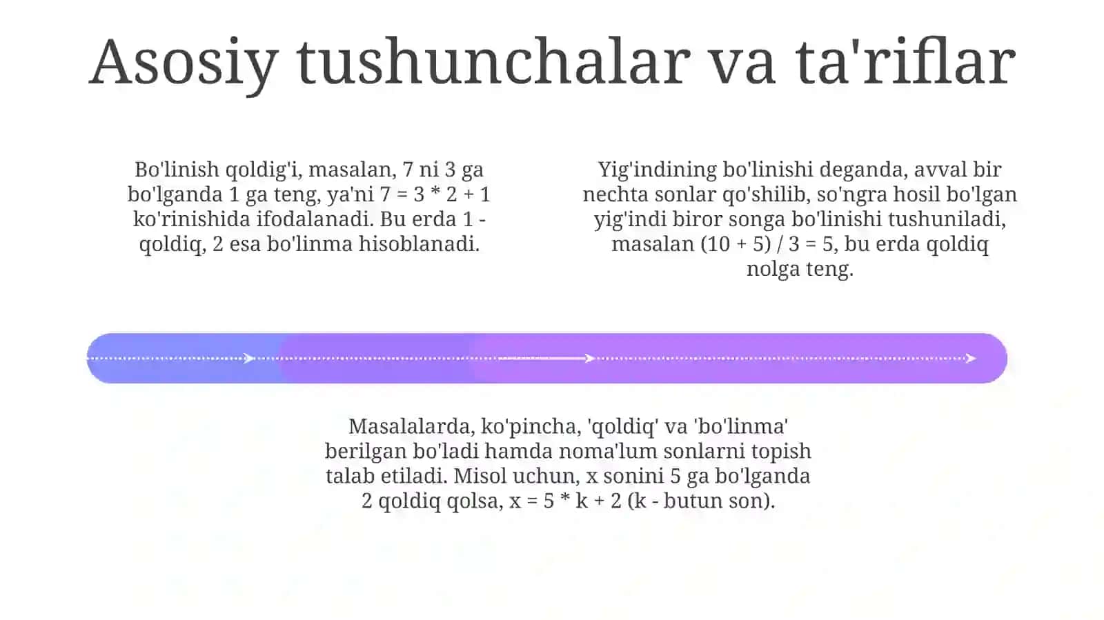 Yigʻindi va qoldiqni boʻlishga doir masalalar 4