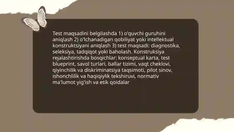 Intellekt va qobiliyat testlarini tuzish 4
