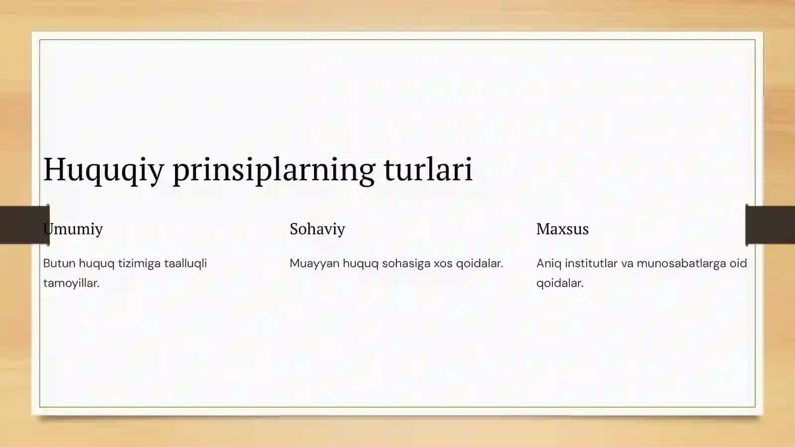 Huquqiy prinsiplar tushunchasi, turlari va oʻzaro farqlari 4