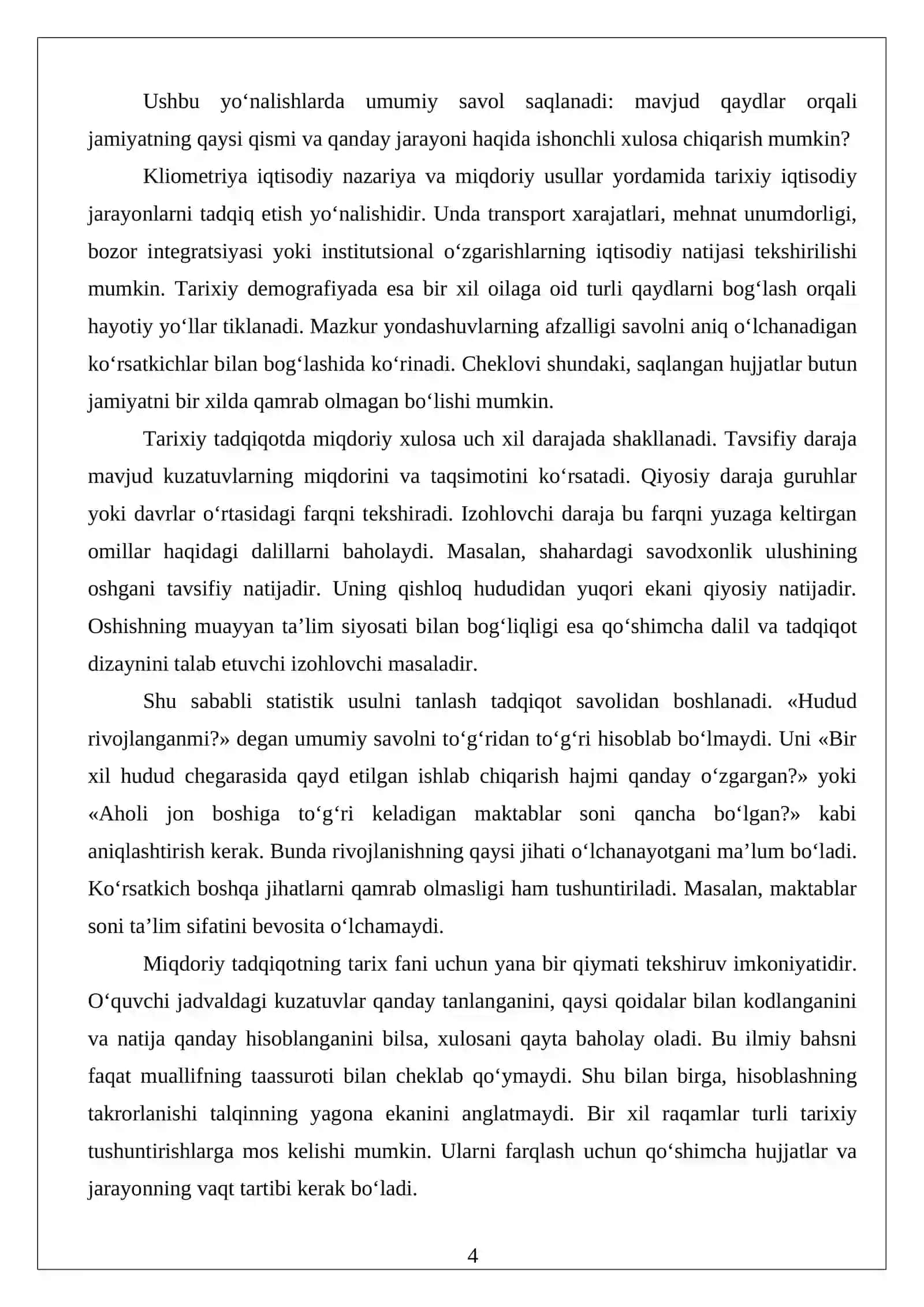 Tarixiy tadqiqotda matematik-statistik tahlil usullari 4