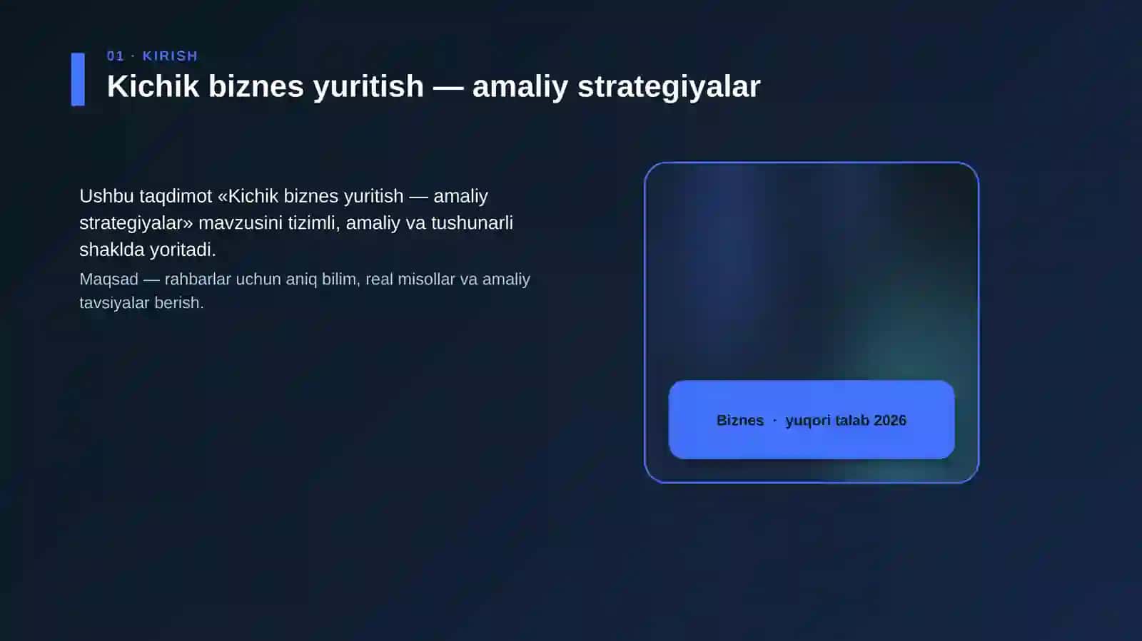 Kichik biznes yuritish — amaliy strategiyalar 4