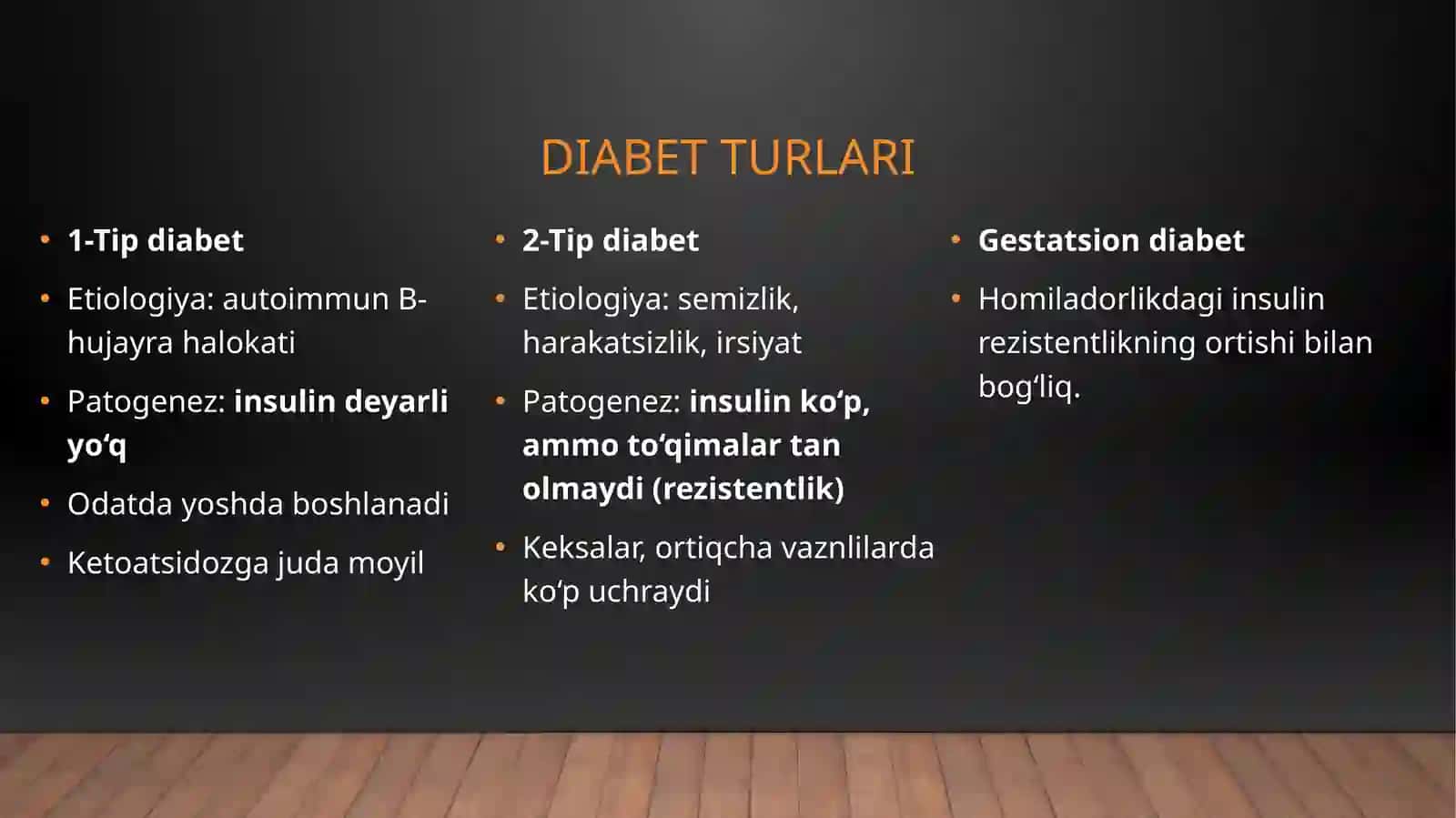 Moddalar almashinuvi asosiy kasalliklari ning etiologiyasi va patogenezimasalalari 4