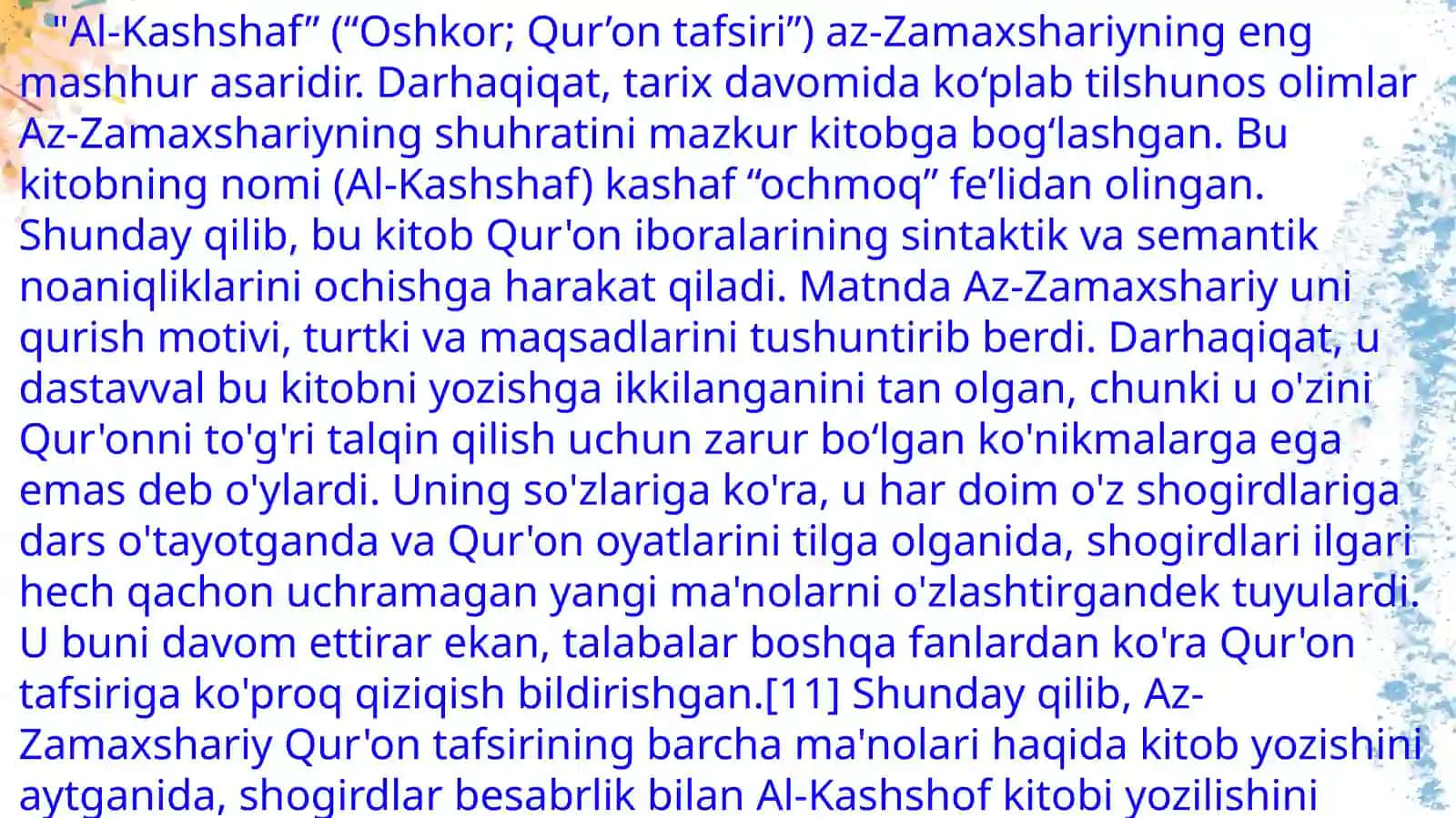 Zamahshariyning lingvistik qarashlari. 4