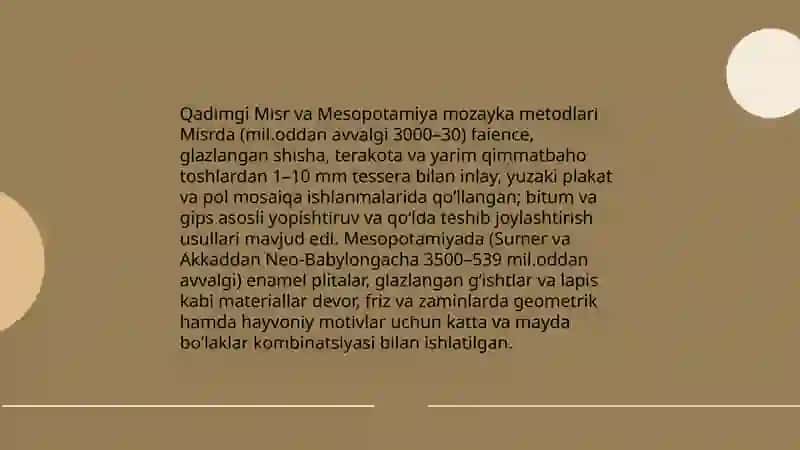 Mozayka metodi tarixi 4