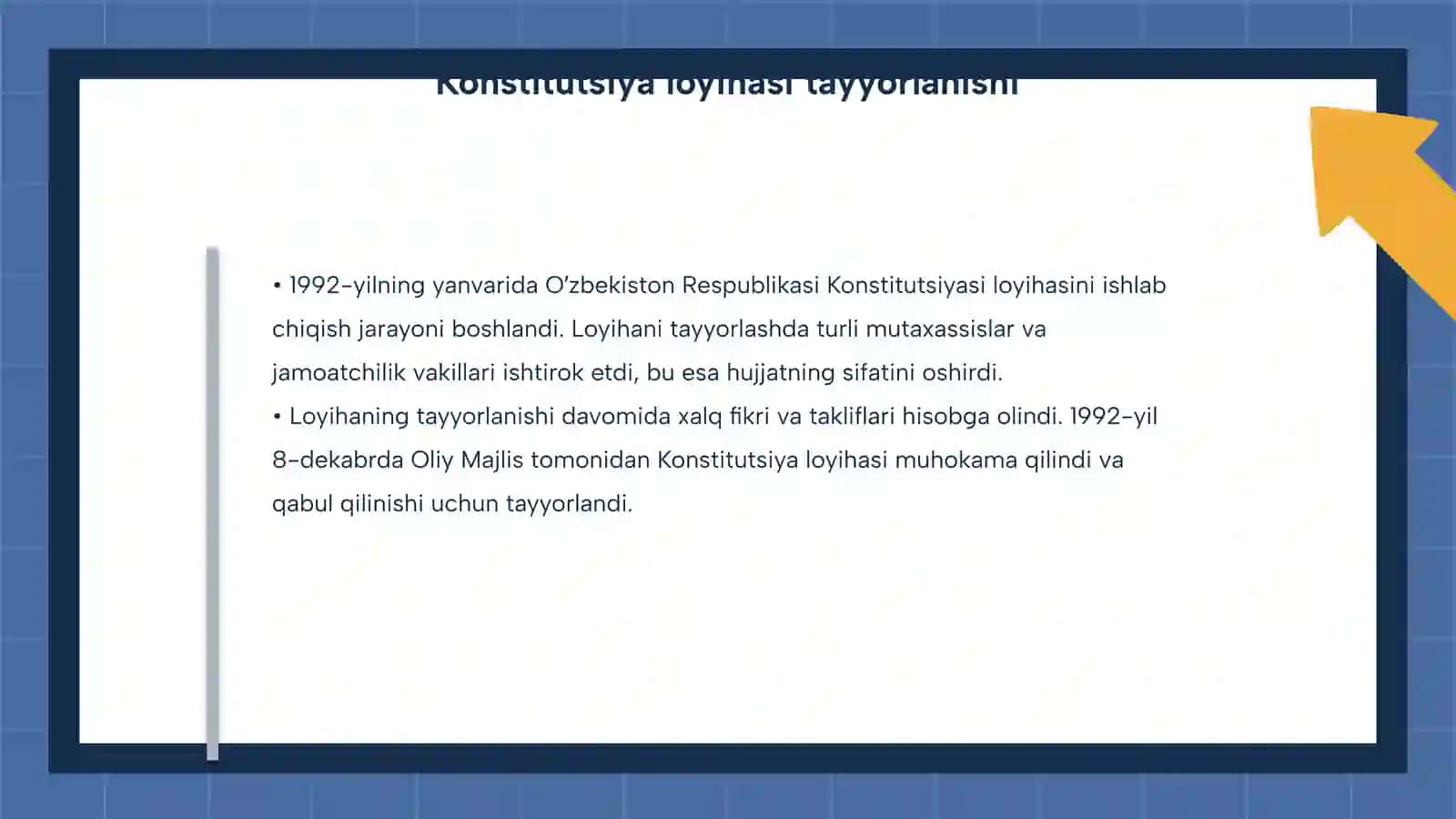 Oʼzbekiston Respublikasi Konstitutsiyasining yaratilishi tarixi 4