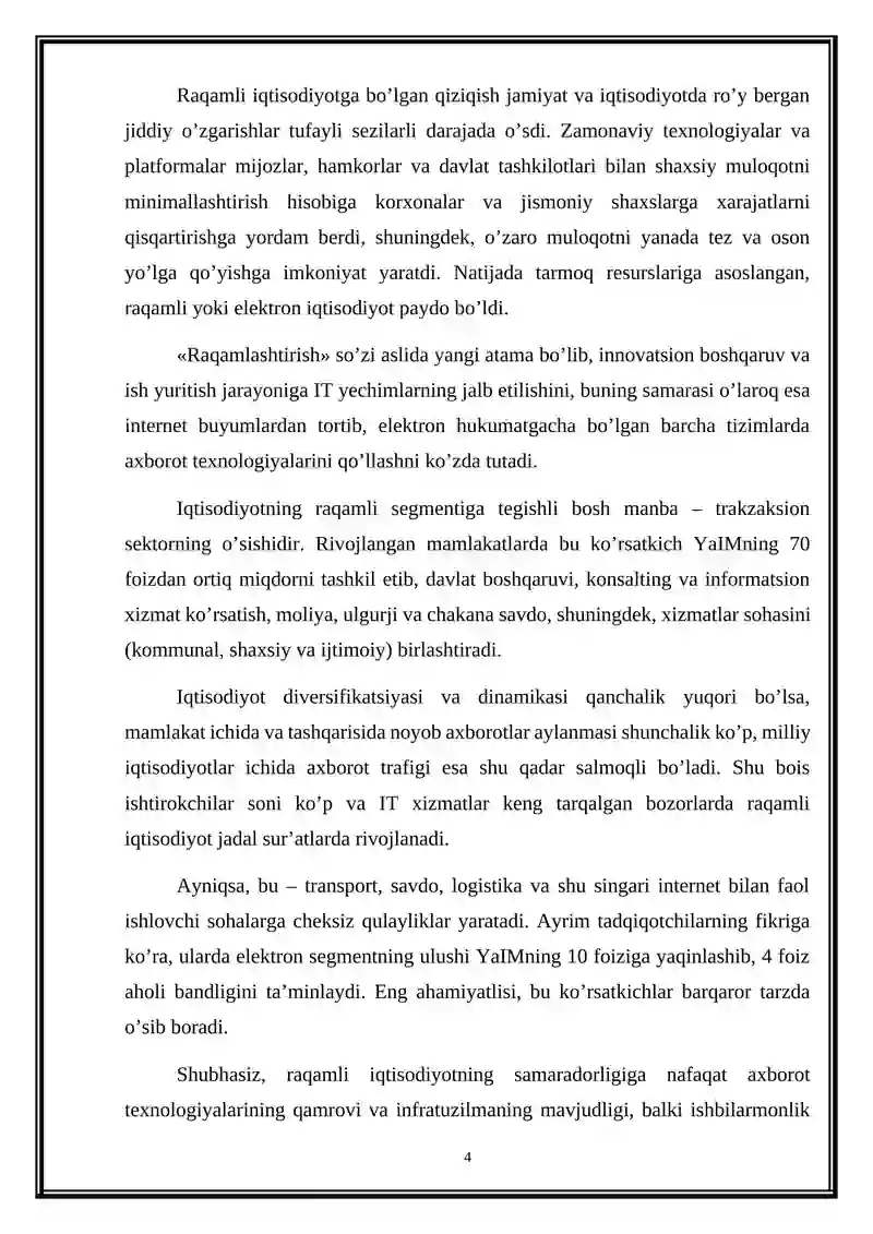 Raqamli Texnologiyalar va Ularning Zamonaviy Iqtisodiyotdagi Roli 4