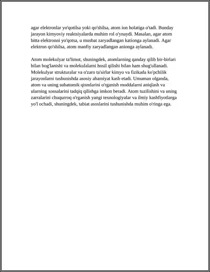 ATOM MOLEKULYAR TAʼLIMOT 4