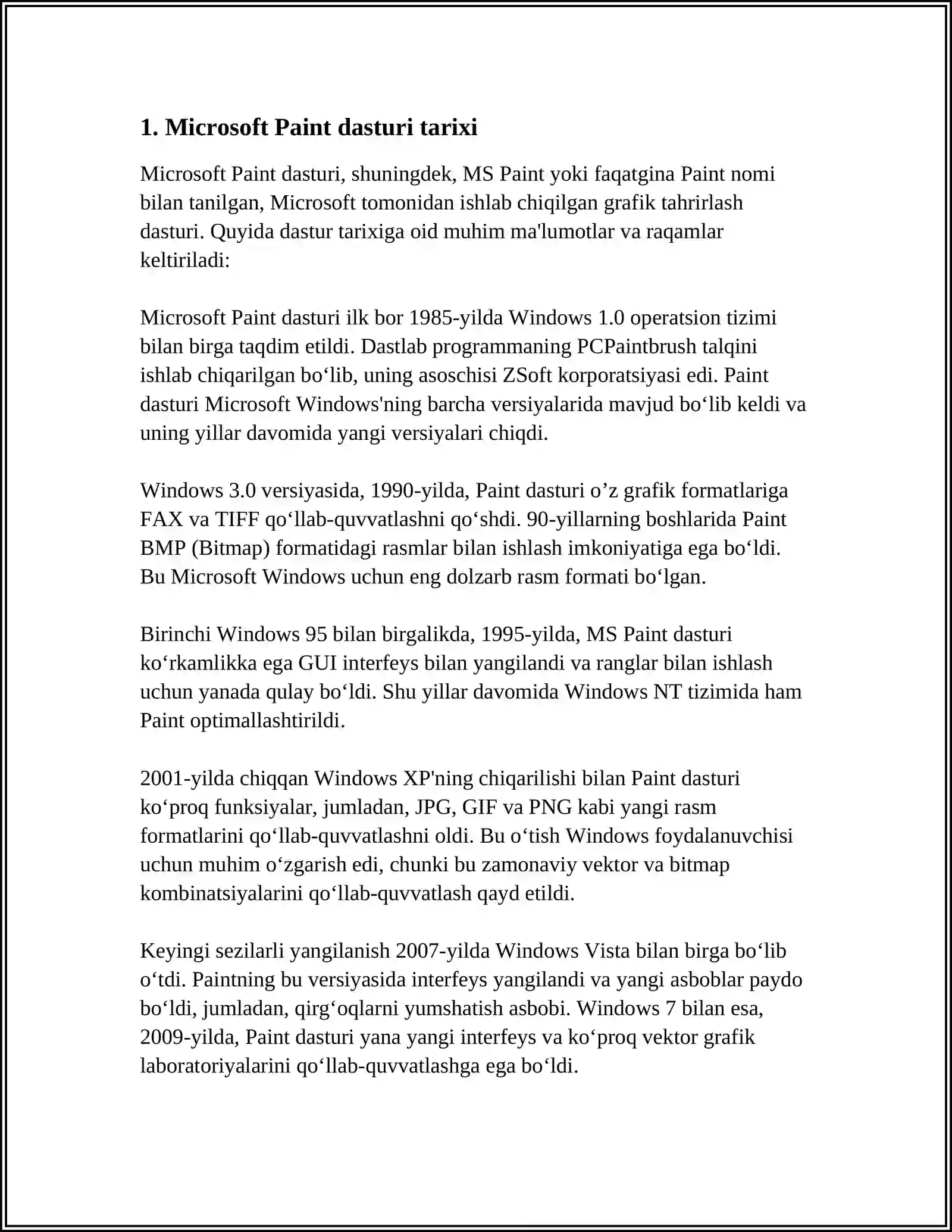 MICROSOFT PAINT DASTURI 4