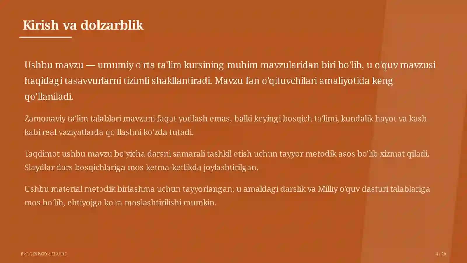 2026-2027 o'quv yili mavzulari: tarbiyaviy soatlarni rejalashtirish 4