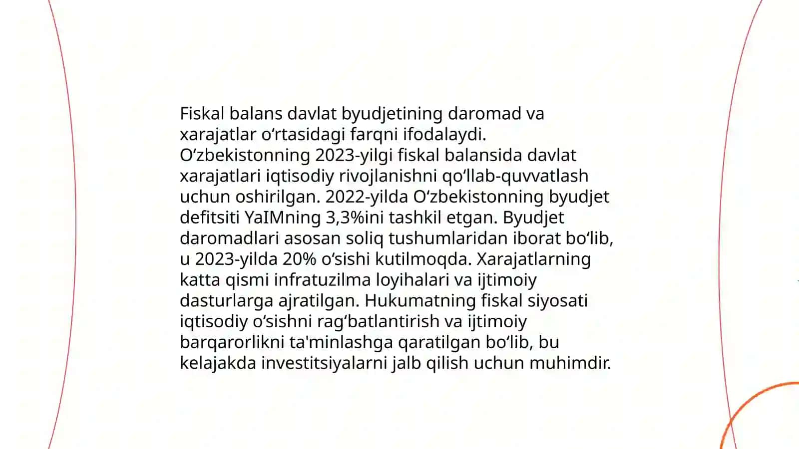O’zbekiston Respublikasida fiskal balansdinamikasi tahlili 4