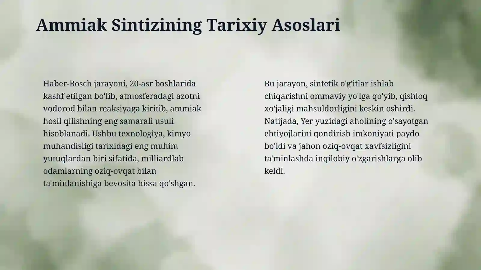 Ammiak ishlab chiqarish 4