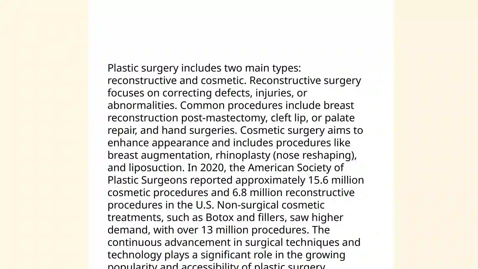 Plastic surgery 4