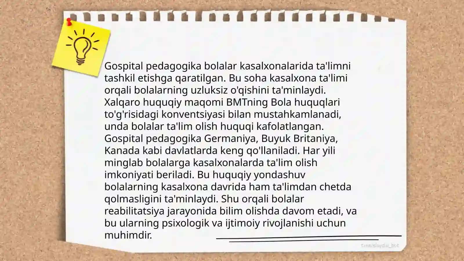 O‘zbekistonda gospital pedagogikasining me'yoriy-huquqiy bazasini tahlil qilish 4