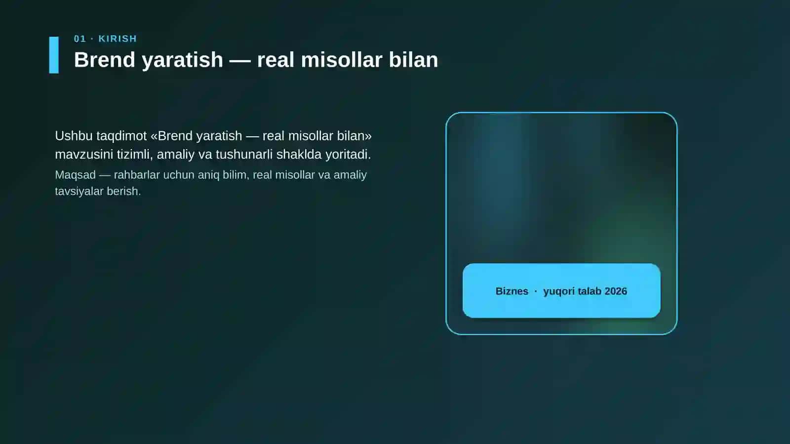 Brend yaratish — real misollar bilan 4