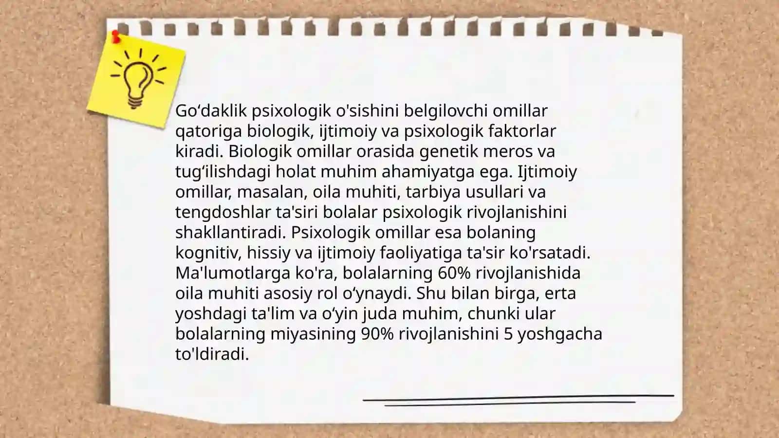 Goʻdaklik davrining psixologik xususiyatlari 4