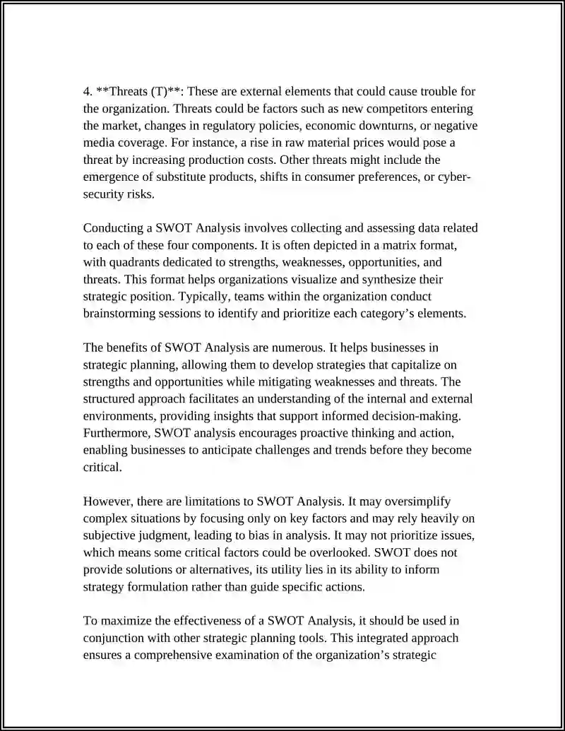 SWOT Analysis Techniques 4