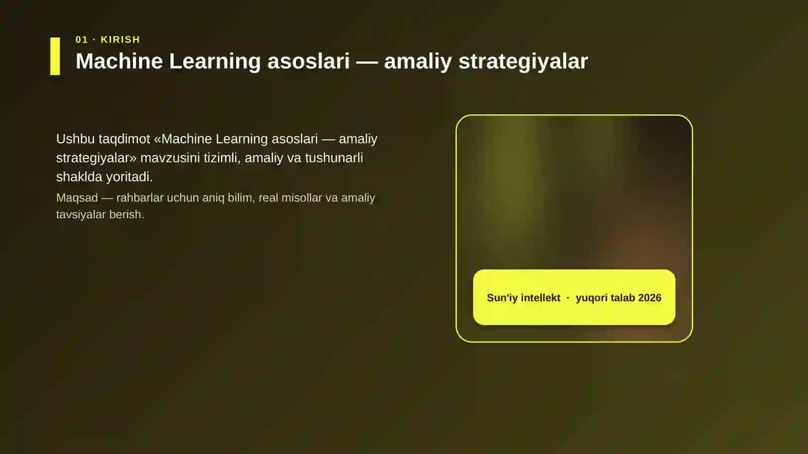 Machine Learning asoslari — amaliy strategiyalar 4