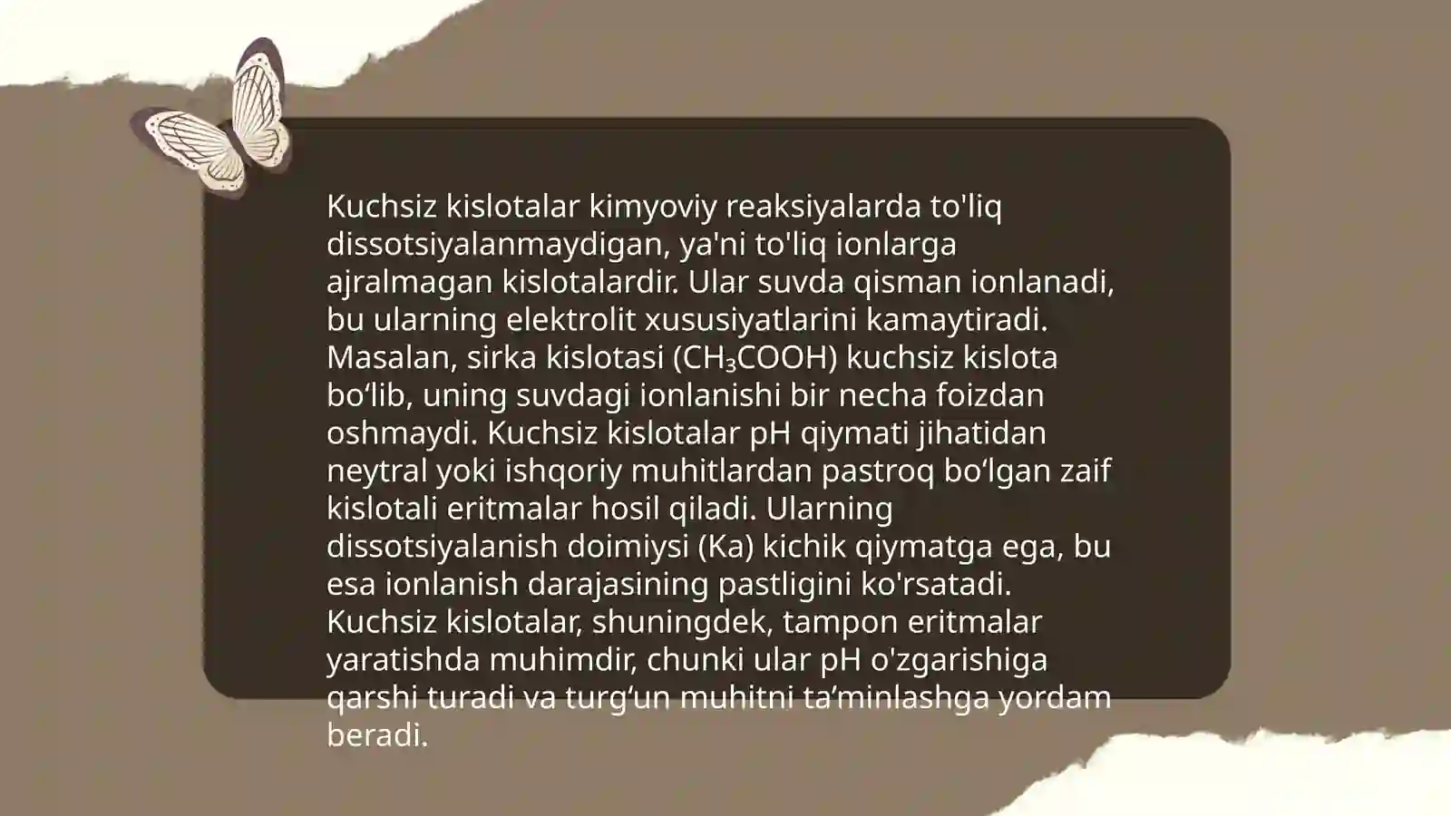 Kuchsiz eritmalar 4