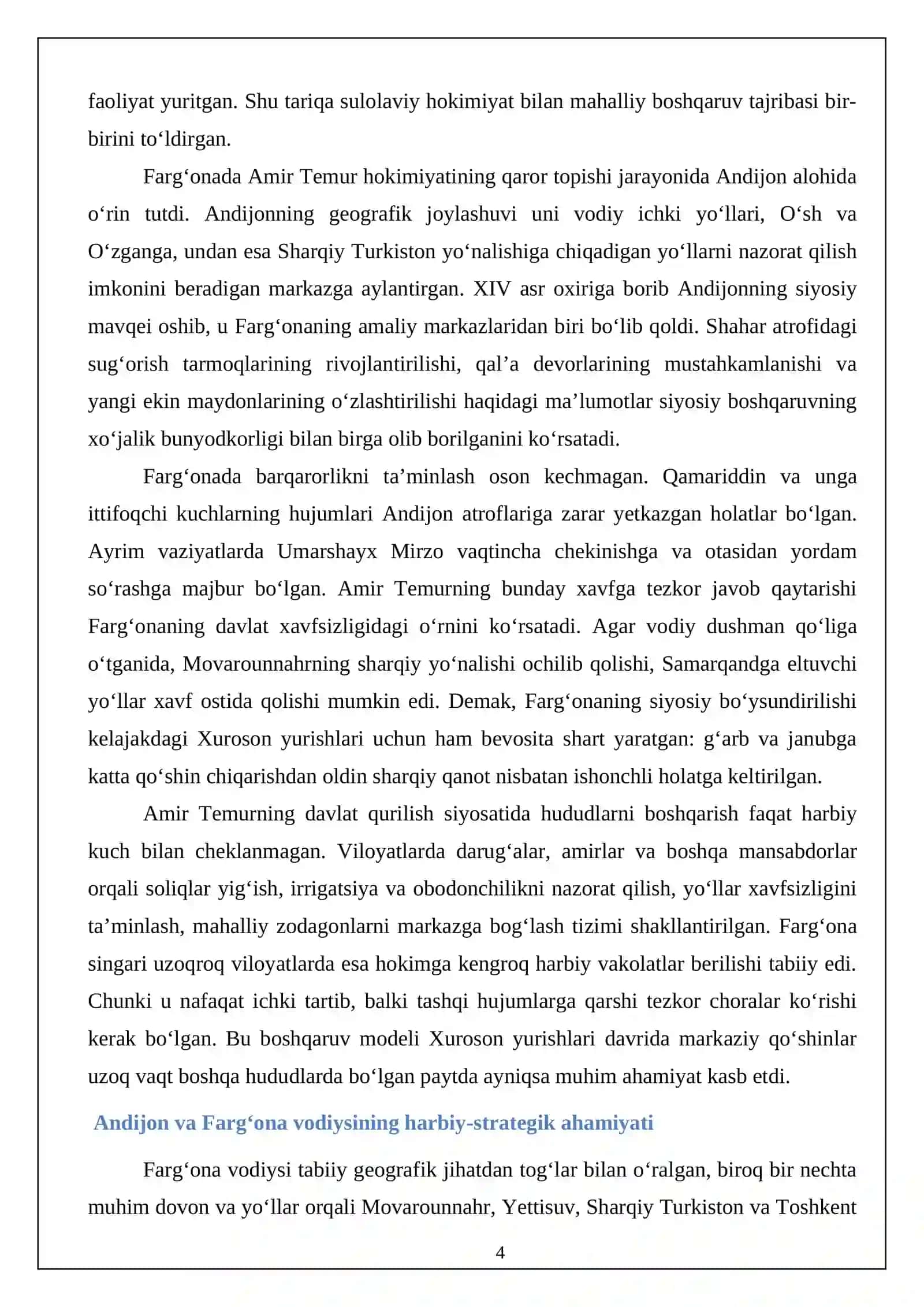 Amir Temurning Xuroson Orqali Yurishi Davrida Farg‘ona 4