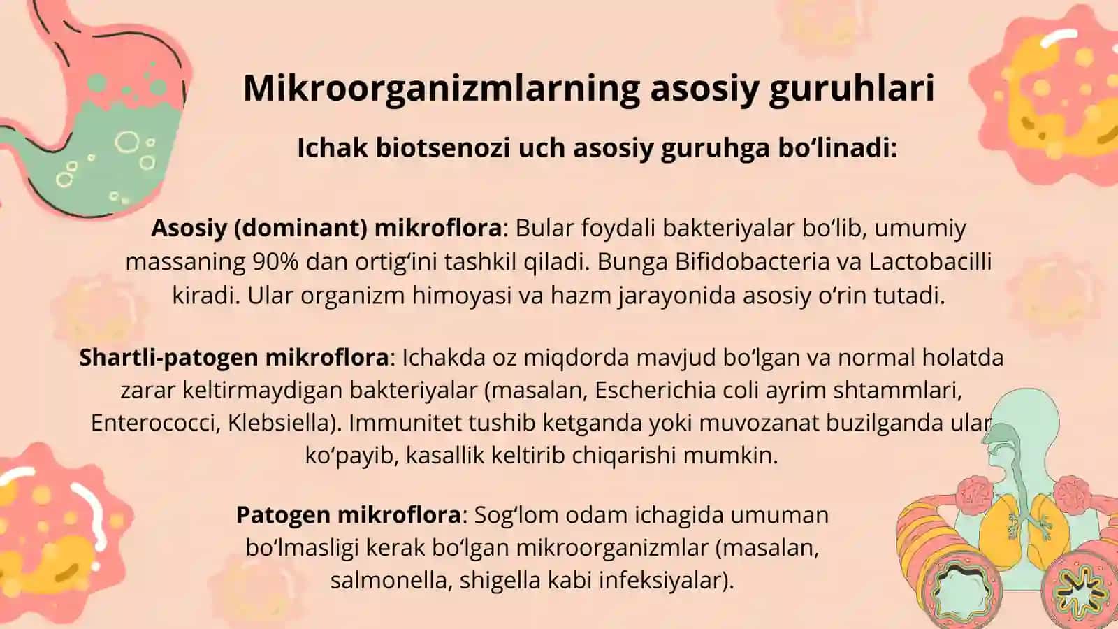 Ichak biotsenozi haqida tushuncha | Ichak mikroflorasi va uning organizmdagi ahamiyati — 15 slayd 4