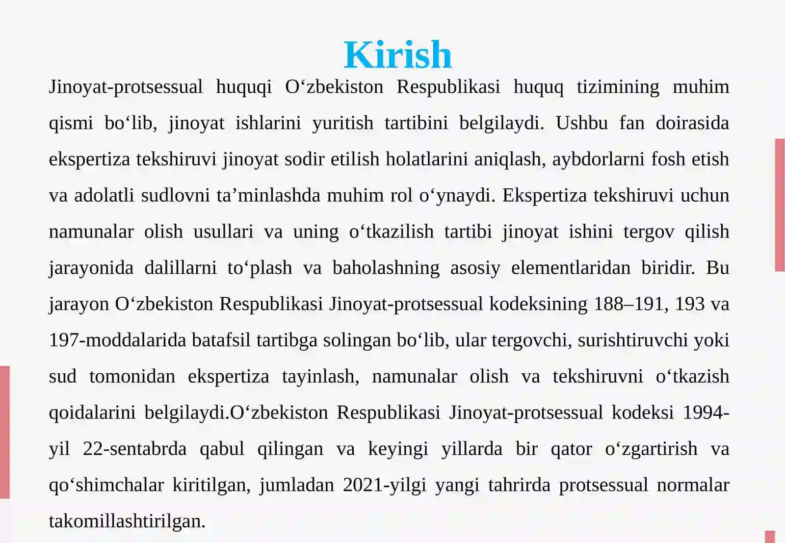 Ekspertiza tekshiruvi uchun namunalar olish usullari va o‘tkazilish tartibi. 4