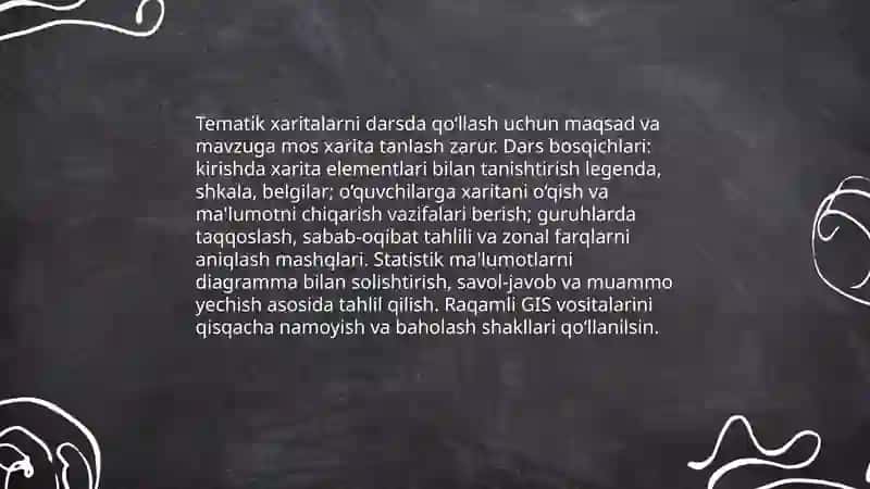 Xarita va globuslardan geografiya darslarida foydalanish metodlari 4