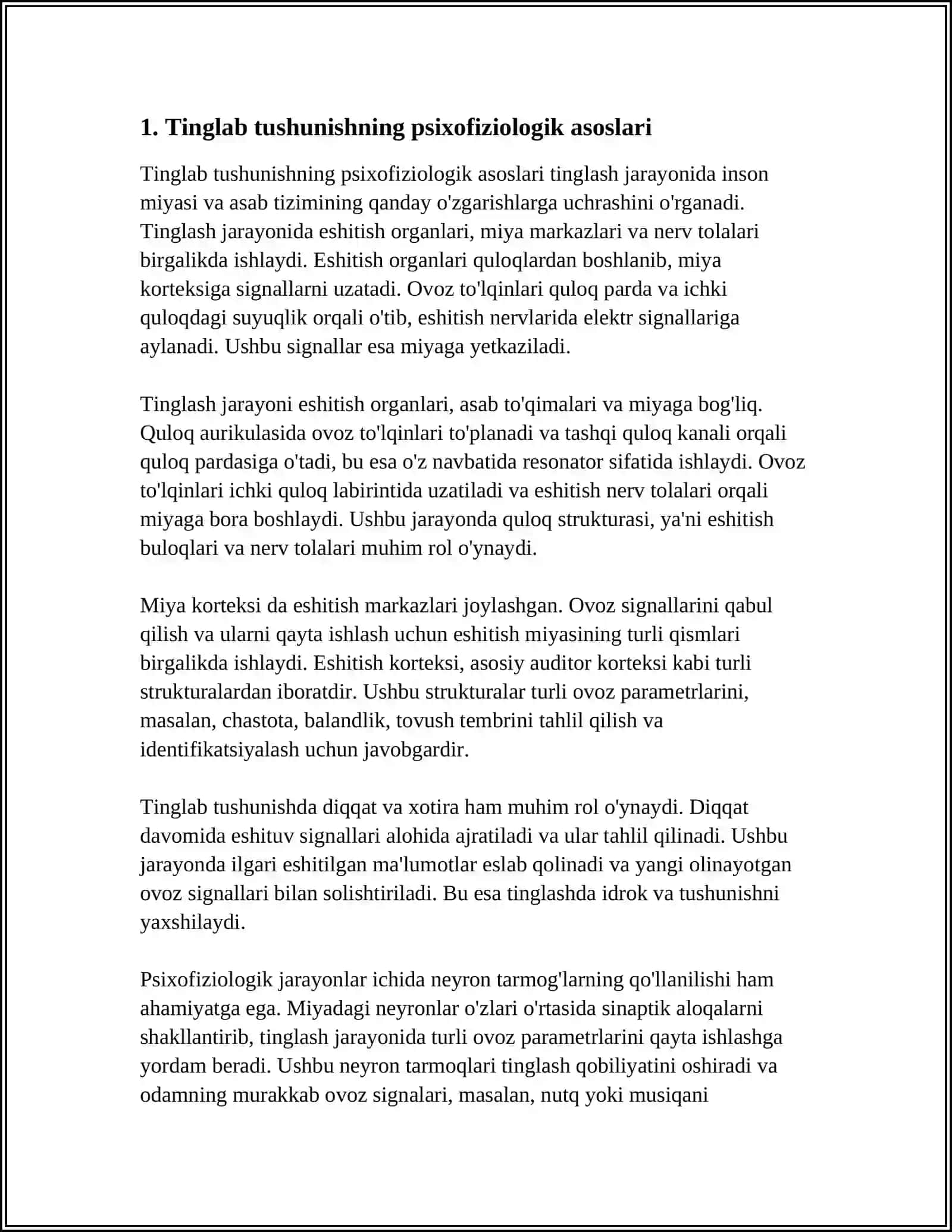 TINGLAB TUSHUNISHNING PSIXOFIZIOLOGIK MEXANIZMLARI 4
