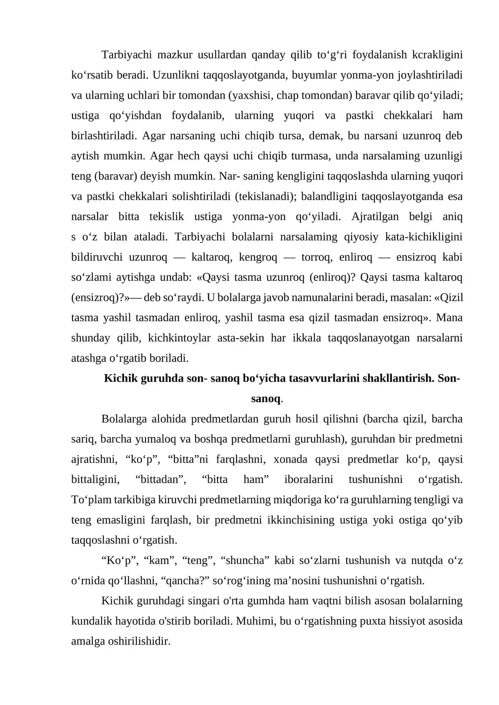 Elementara matematik tasavvurlarni shakllantirish metodikasi 4