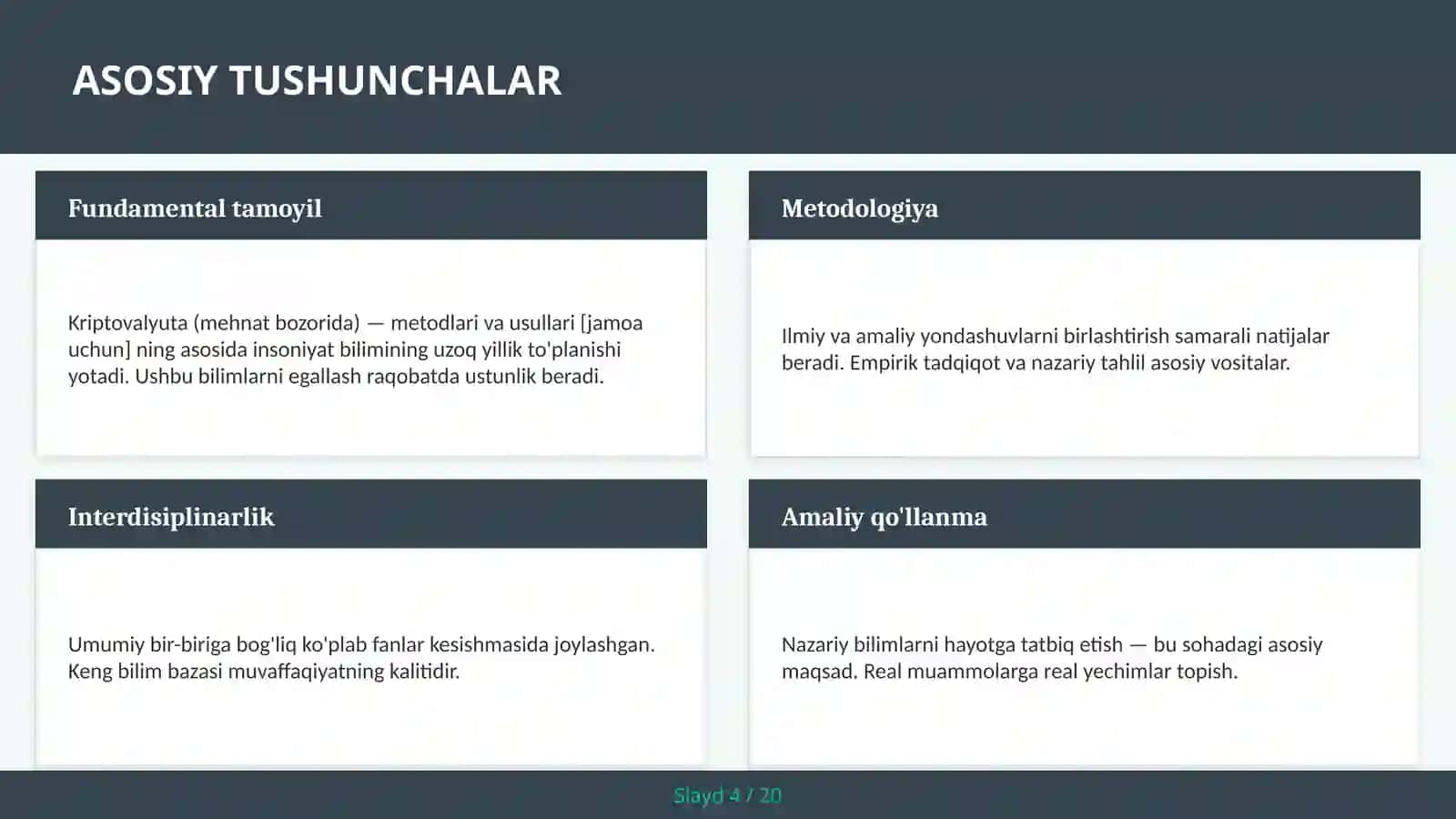 Kriptovalyuta (mehnat bozorida) — metodlari va usullari [jamoa uchun] 4