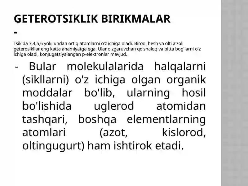 Geterotsiklik birikmalar 4
