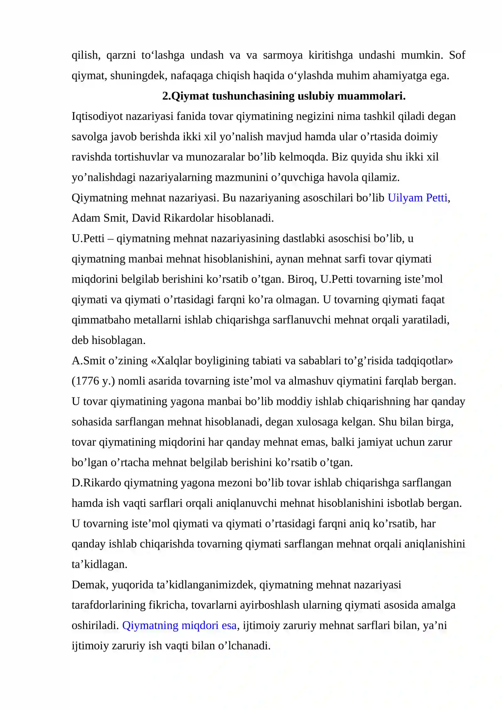 Sof qiymat usullari bo'yicha investsion qarorlar qabul qilish 4