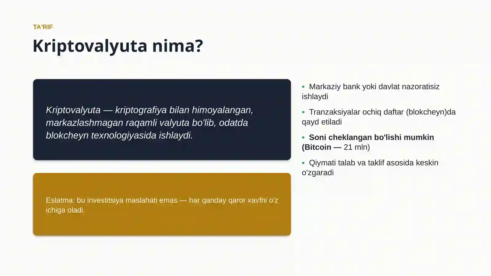 Kriptovalyuta Asoslari 4