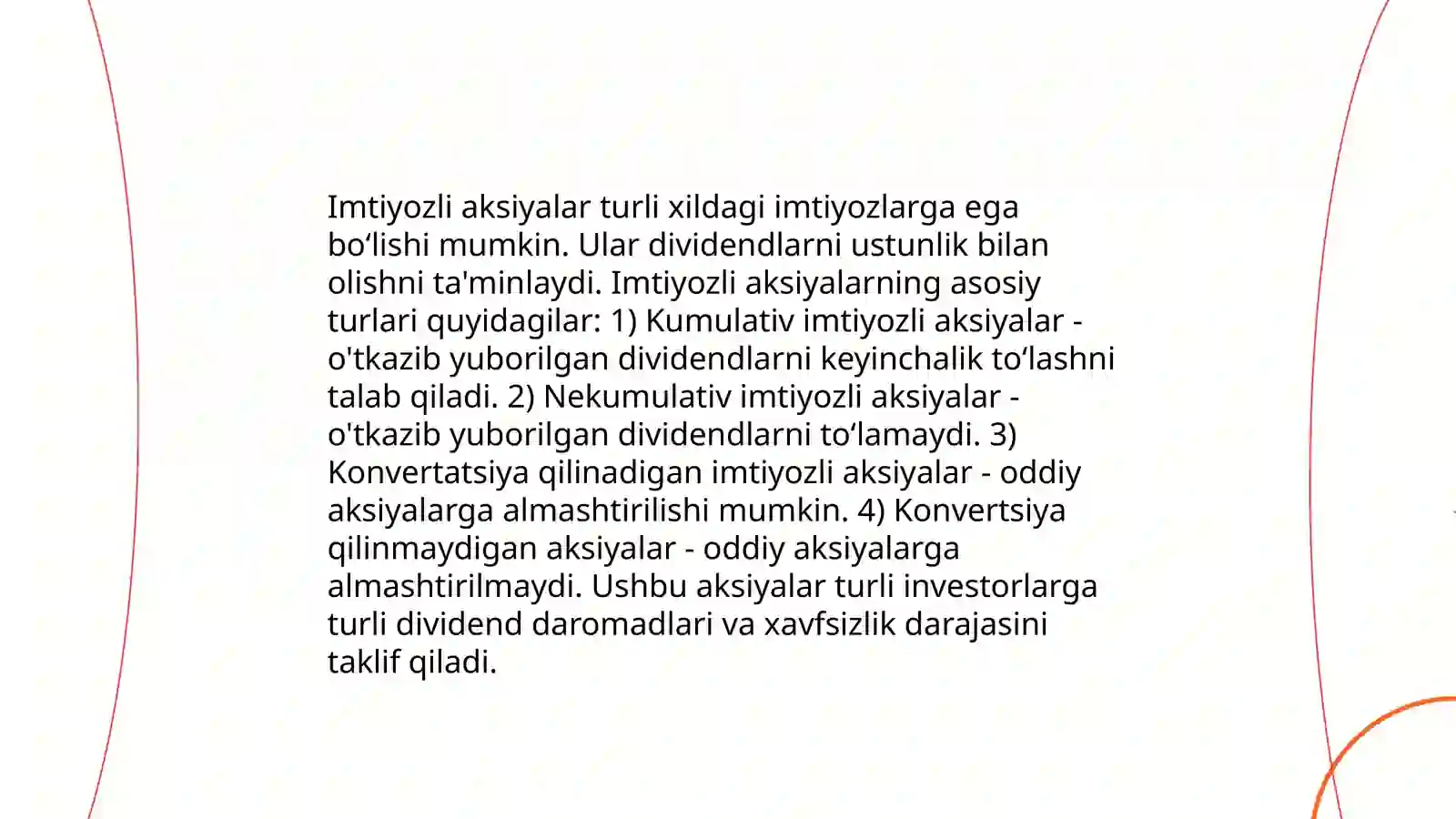 Imtiyozli aksiyalarni baholash 4
