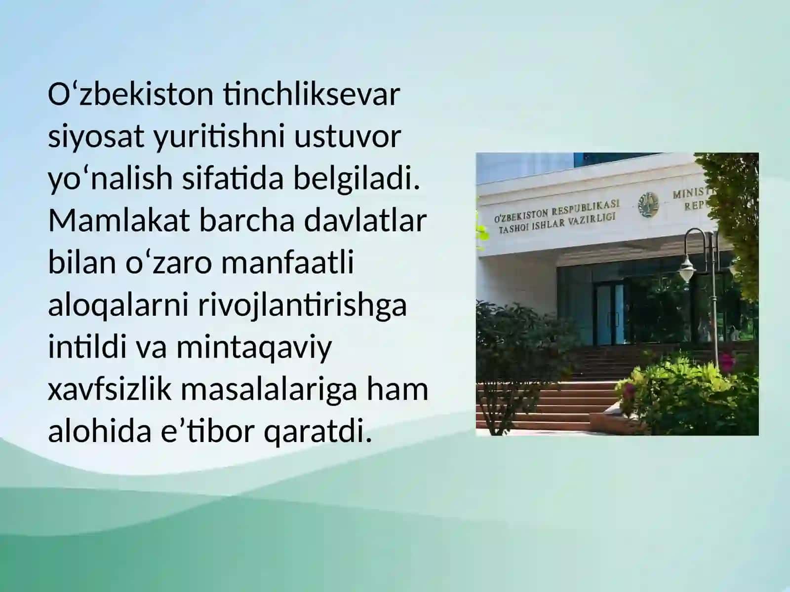 O‘zbekistonning jahon hamjamiyatiga qo‘shilishi 4