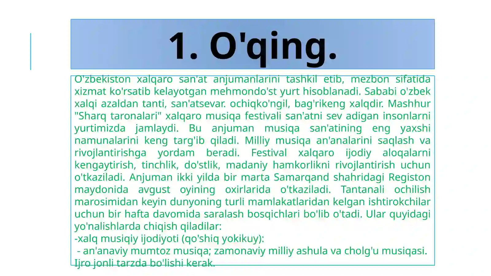 Sharqtaronalari Darsrejasi 4