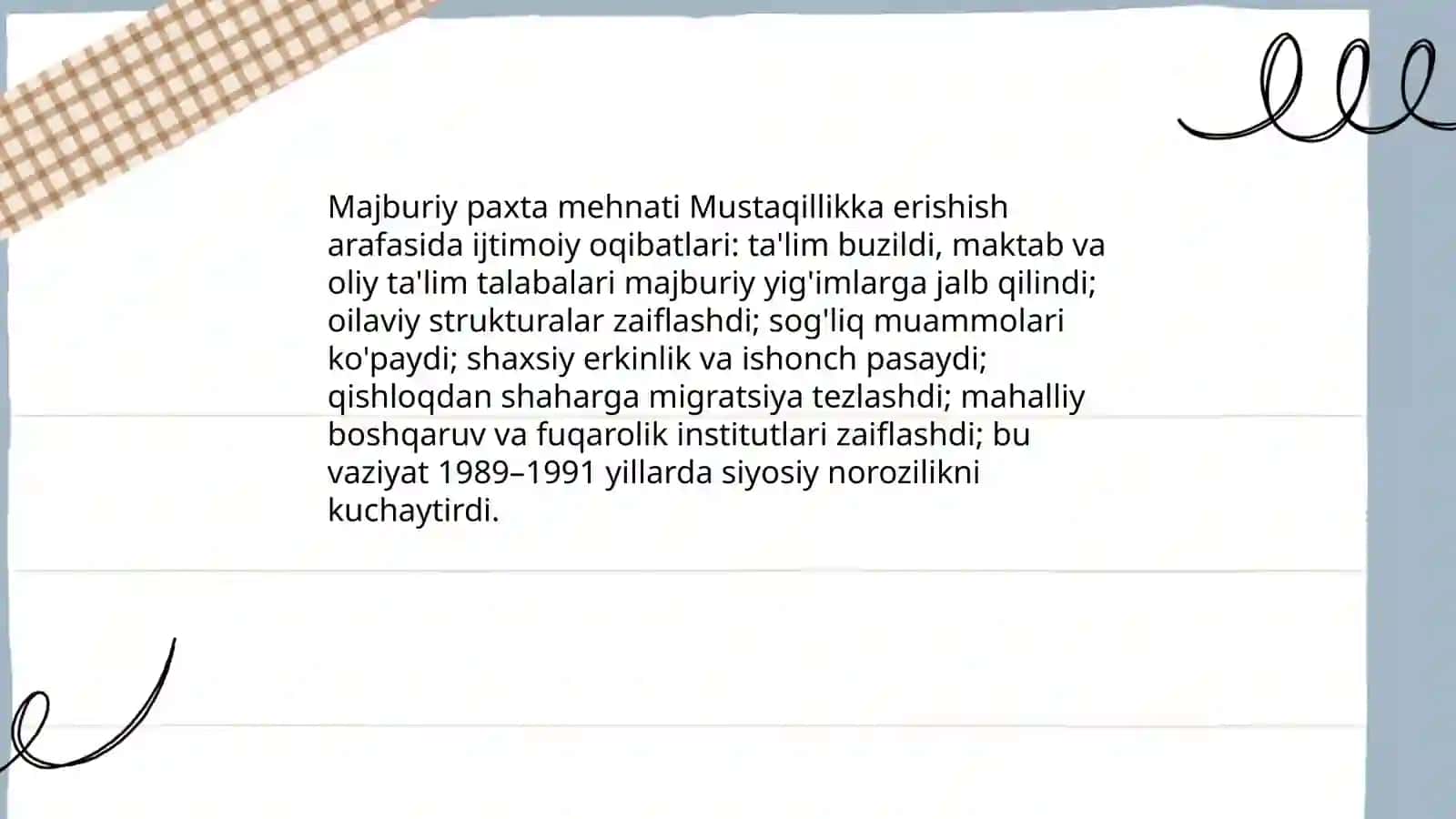 Paxta ishi: sovet davridagi tarixiy kontekst va Oʻzbekiston boshqaruvi 4